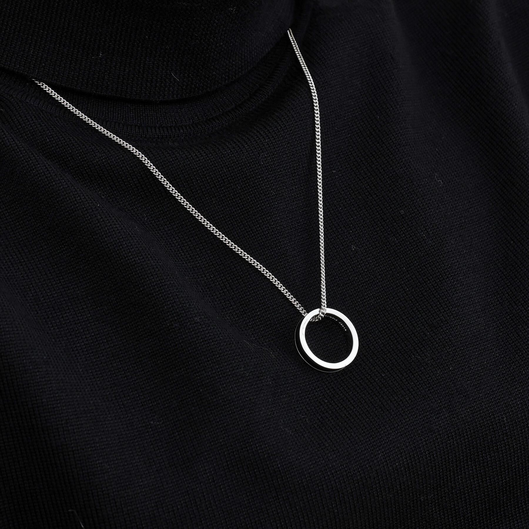 TAKEO KIKUCHI「ブラックラインリングトップネックレス」|ネックレス|