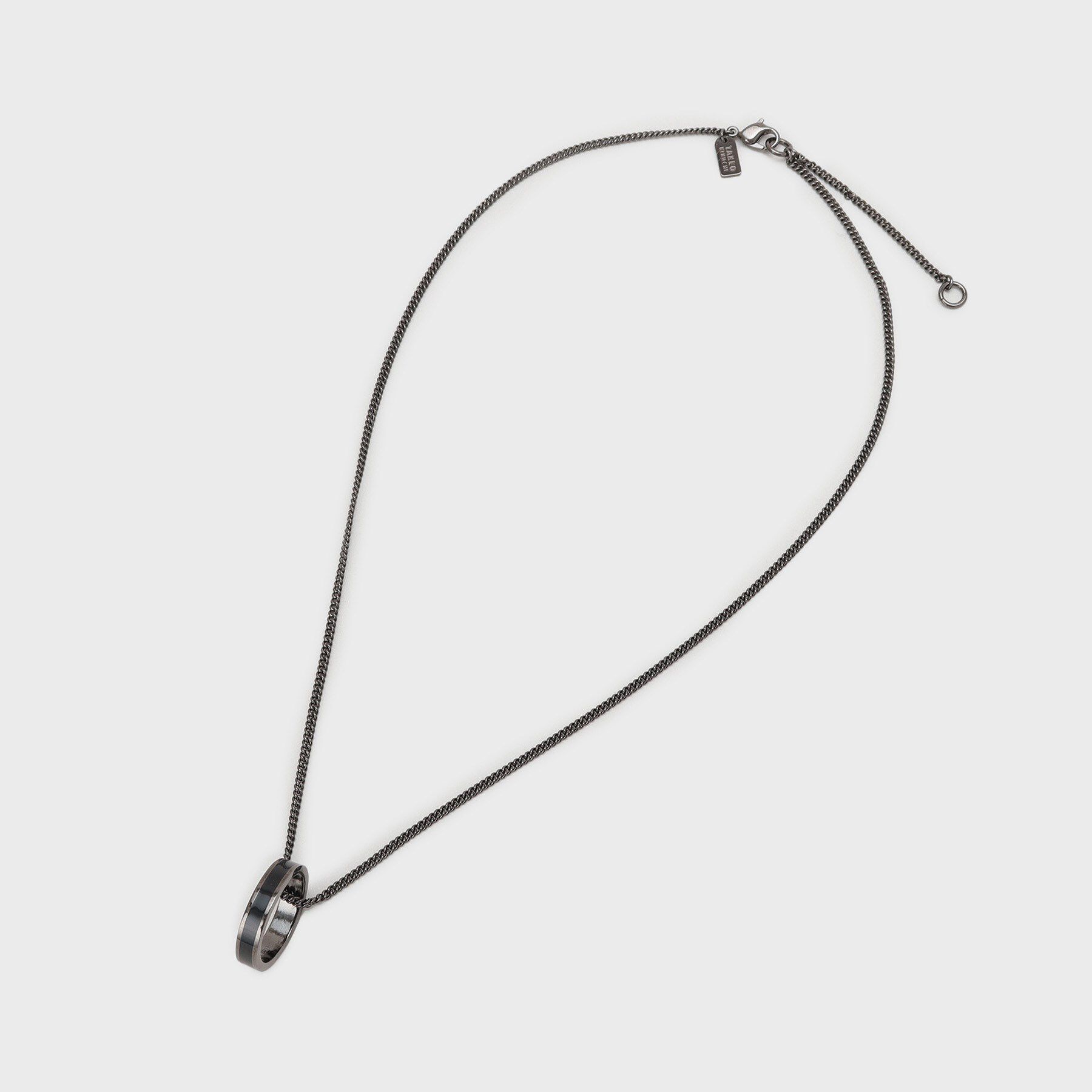 TAKEO KIKUCHI「ブラックラインリングトップネックレス」|ネックレス|