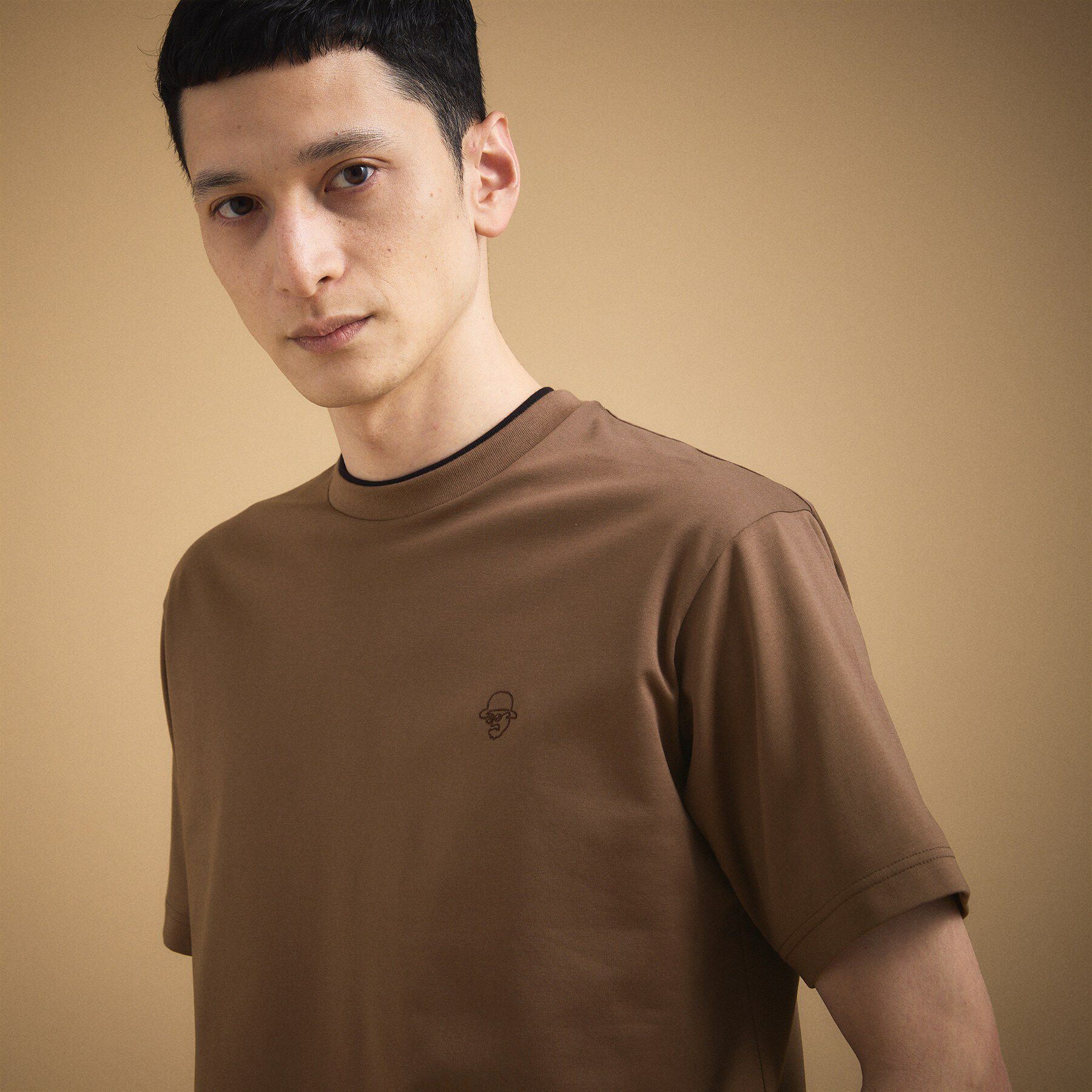 TAKEO KIKUCHI「ワンストローク刺繍 半袖 Tシャツ」|Tシャツ・カットソー|