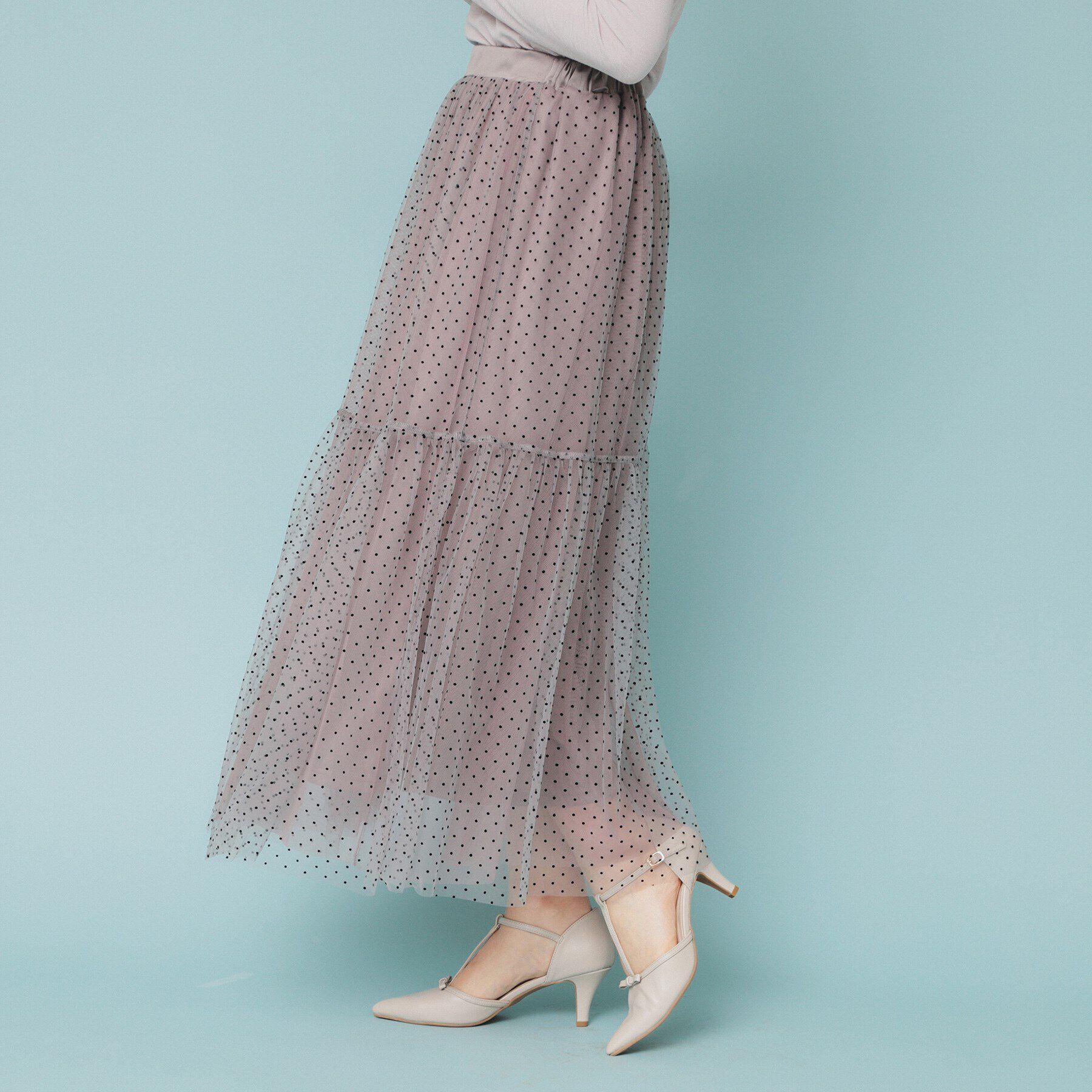 index「ドットチュールティアードスカート【洗濯機洗い可】」|スカート|