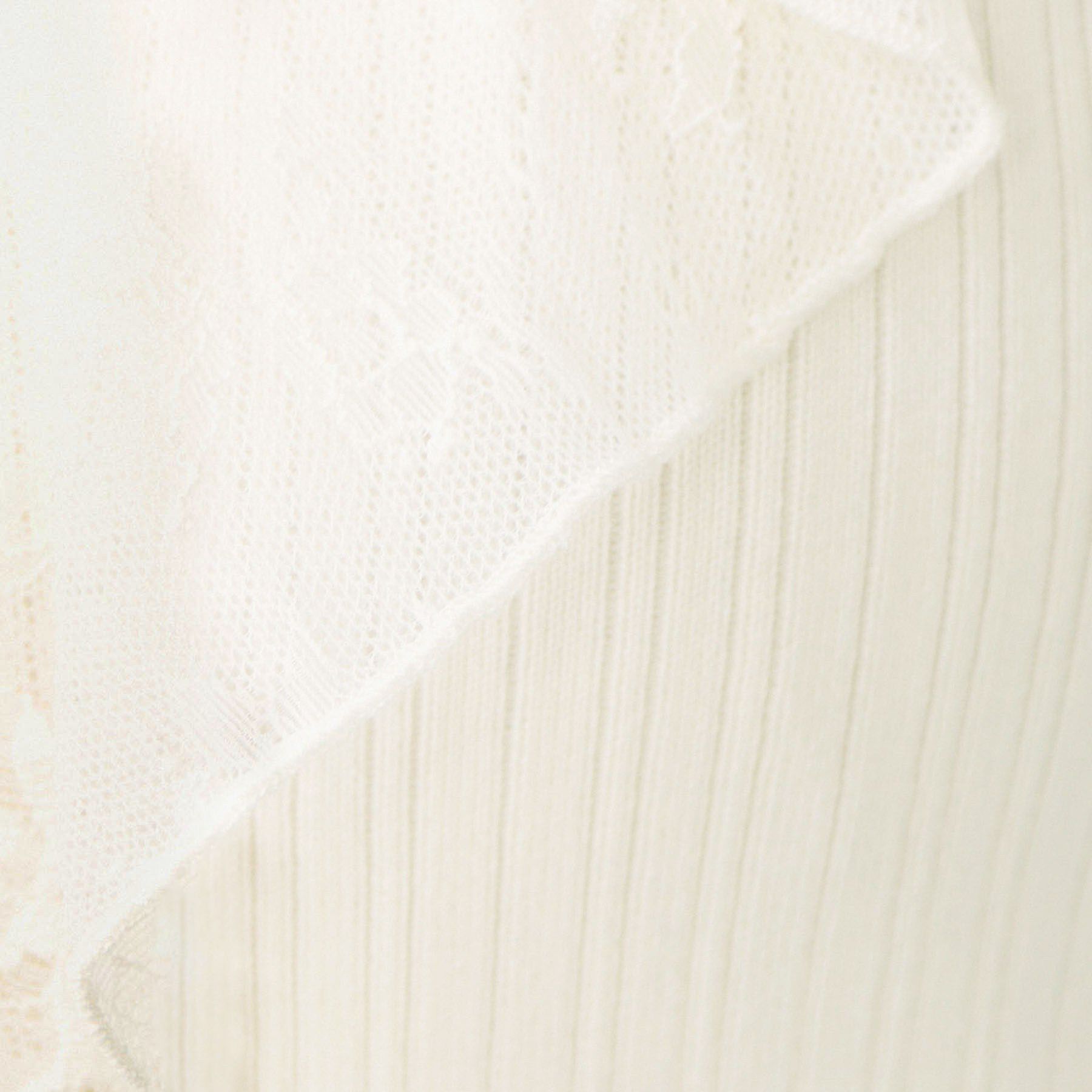 index「レースフリルVネックリブニット【洗濯機OK/坑ピル】」|ニット・セーター|