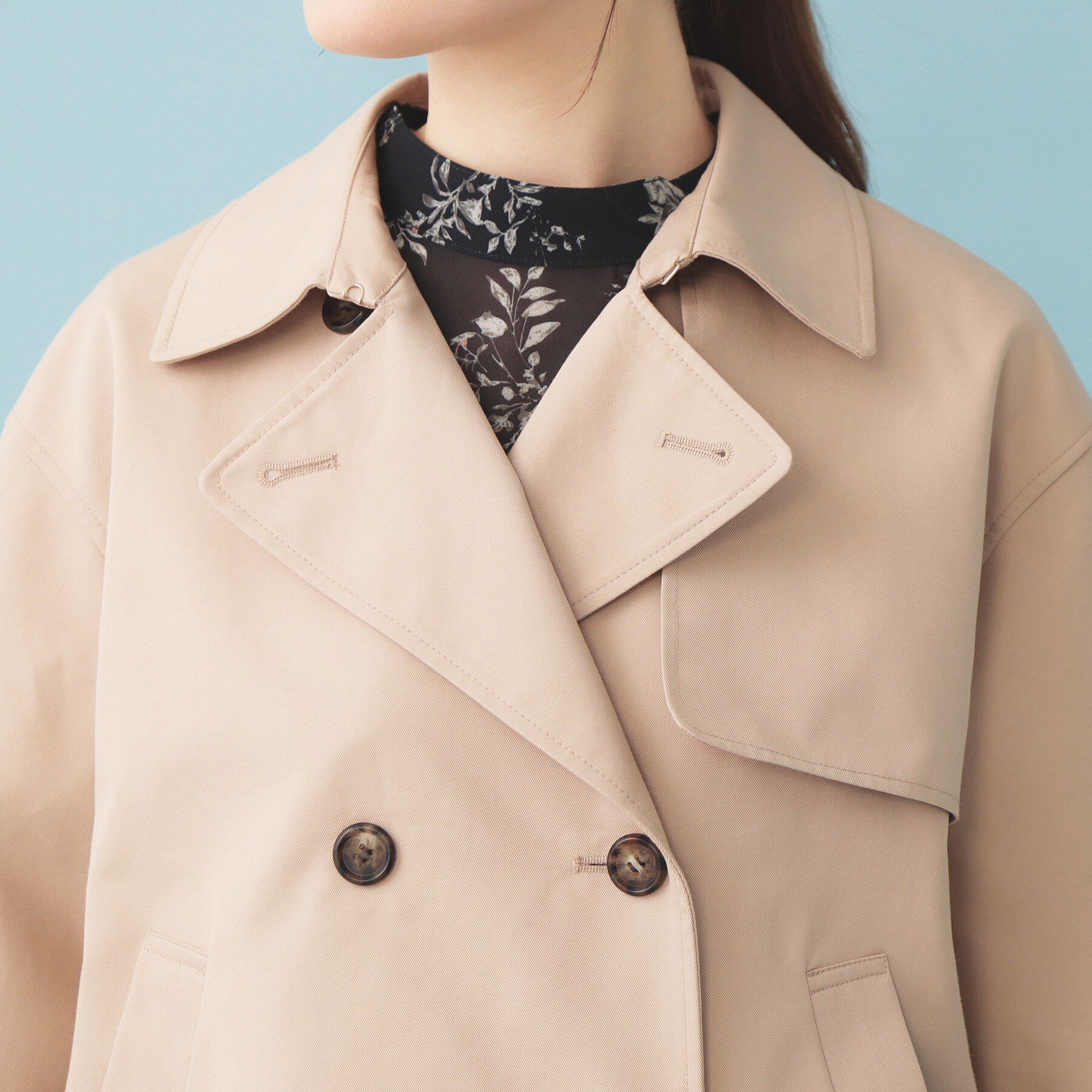 index「キャンディスリーブショートトレンチコート【洗濯機OK/撥水/防花粉】《5col》」|トレンチコート|