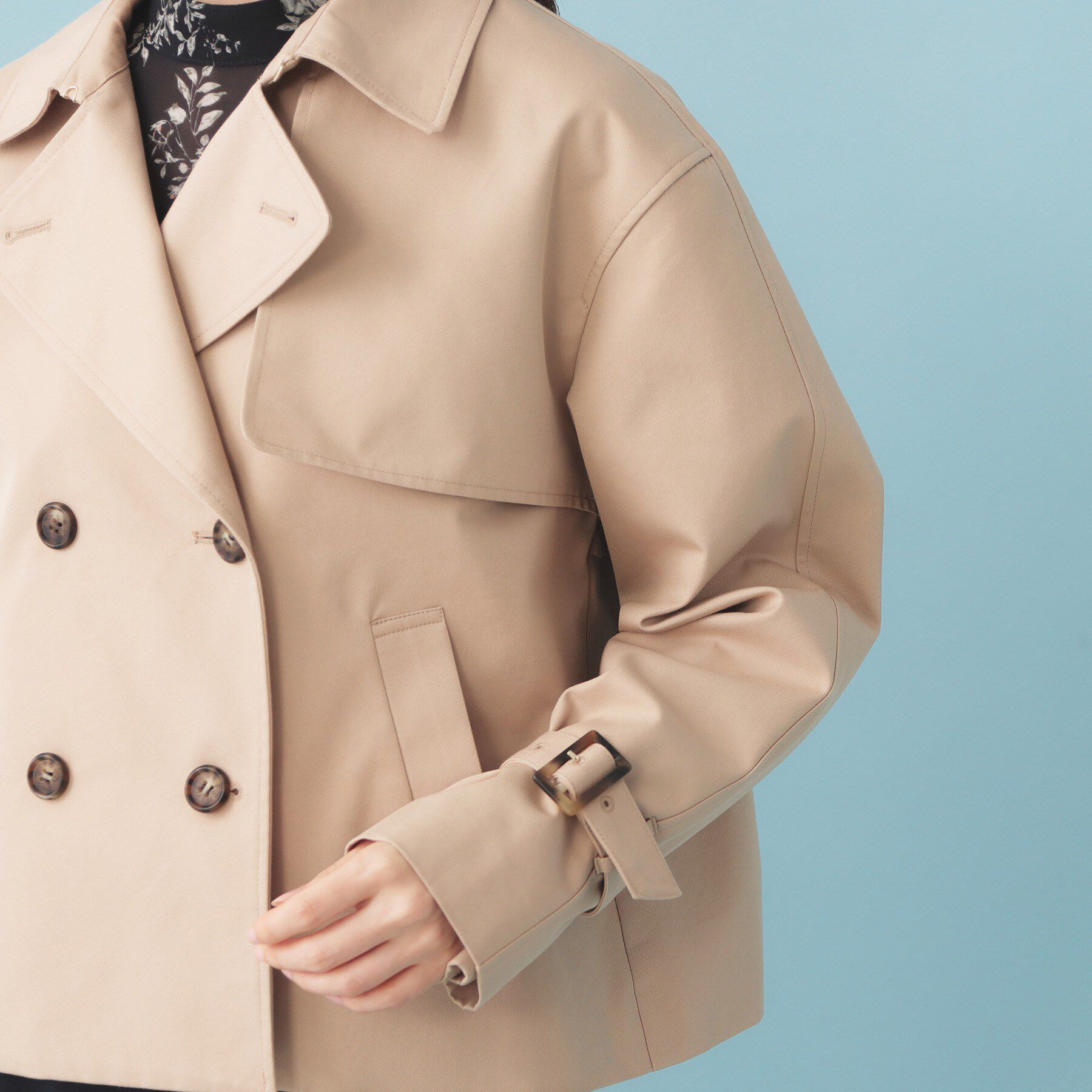 index「キャンディスリーブショートトレンチコート【洗濯機OK/撥水/防花粉】《5col》」|トレンチコート|