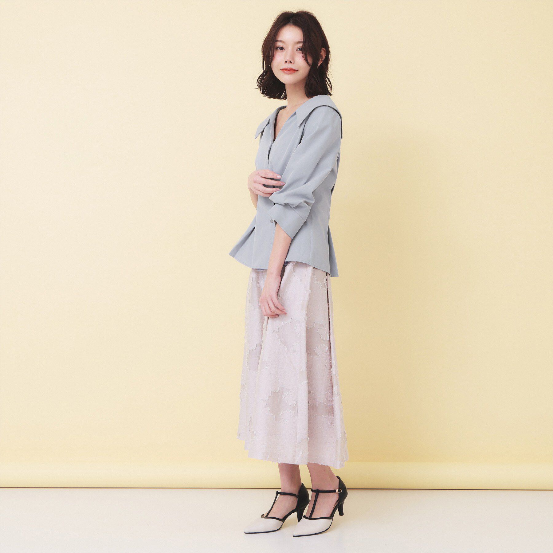 index「カシュクールタックシャツ【洗濯機OK/ストレッチ】」|シャツ・ブラウス|