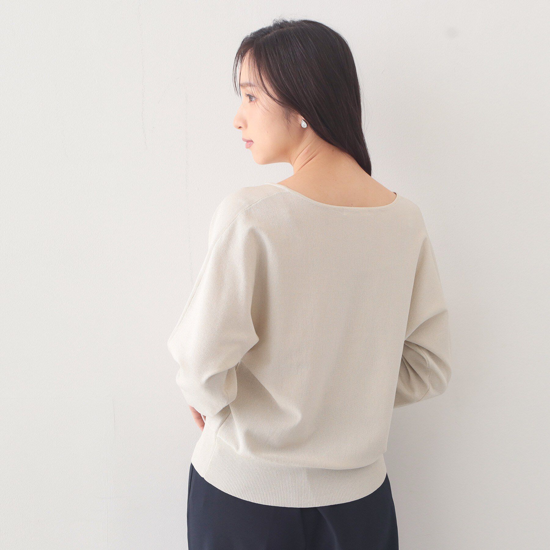 index「フロントパーツ付きドルマンスリーブニット【洗濯機OK/抗ピル】《7col》」|ニット・セーター|