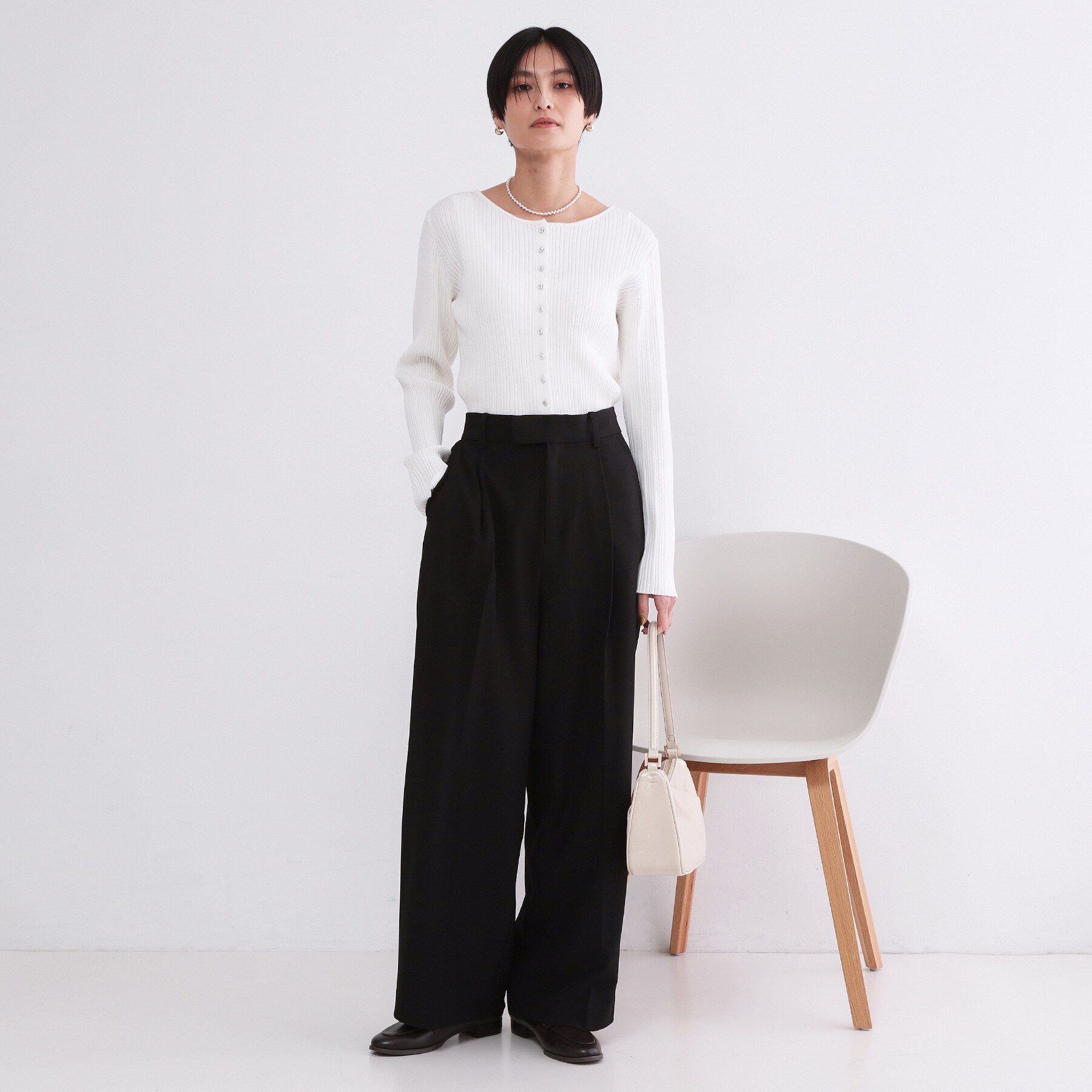 OPAQUE.CLIP「美脚ストレッチストレートワイドパンツ【洗濯機OK】」|その他|