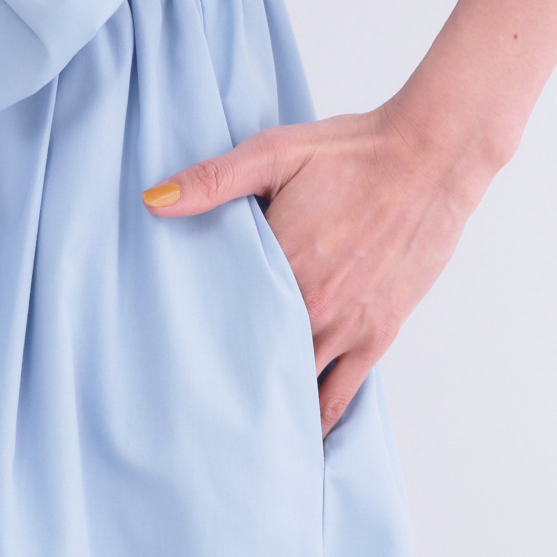 OPAQUE.CLIP「サッシュリボンベルト付きフレアシャツワンピース【洗濯機OK/防シワ加工】」|ワンピース|