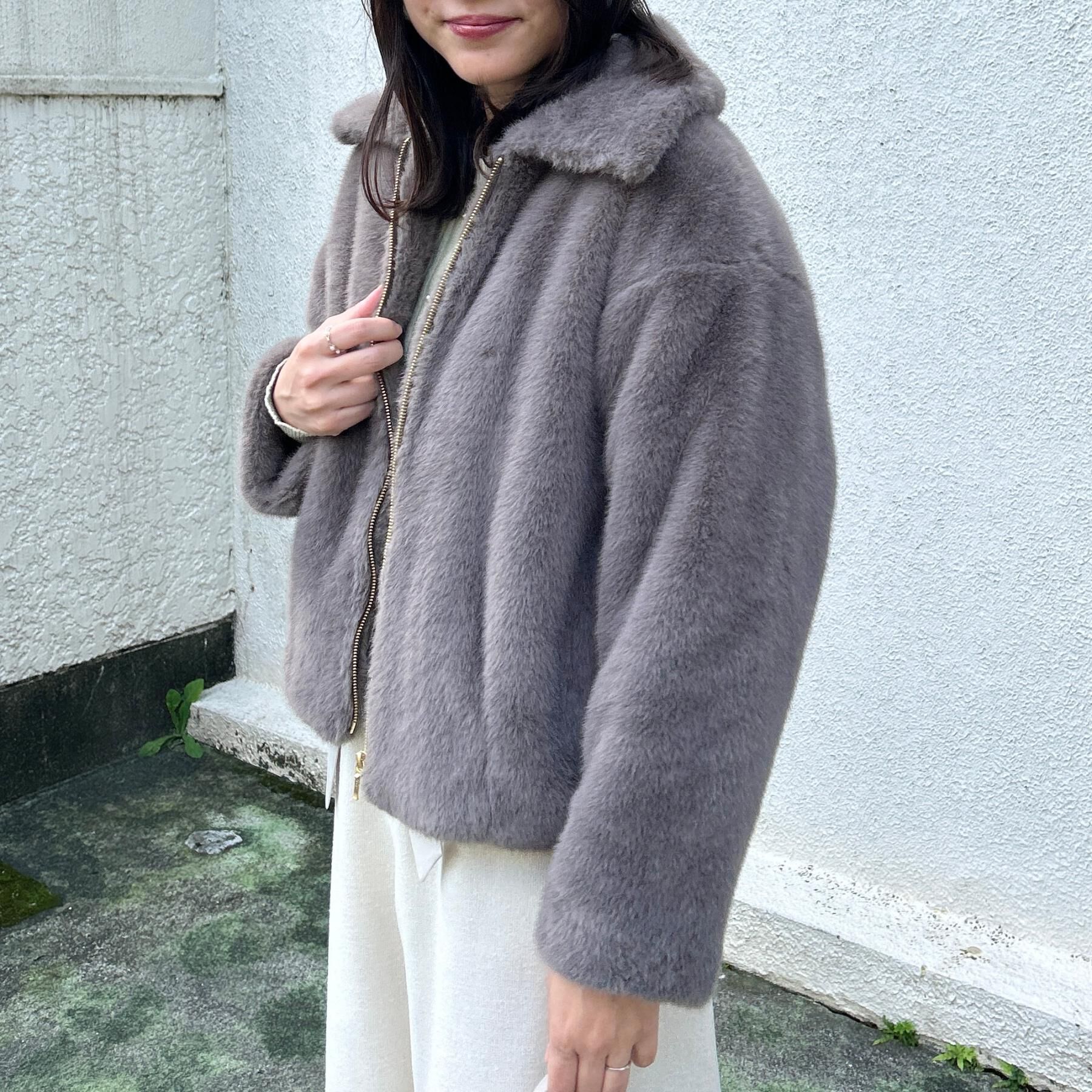 Couture broach「【ふわふわ・上品】ミンクフェイクファーアウター」|ブルゾン・スタジャン|