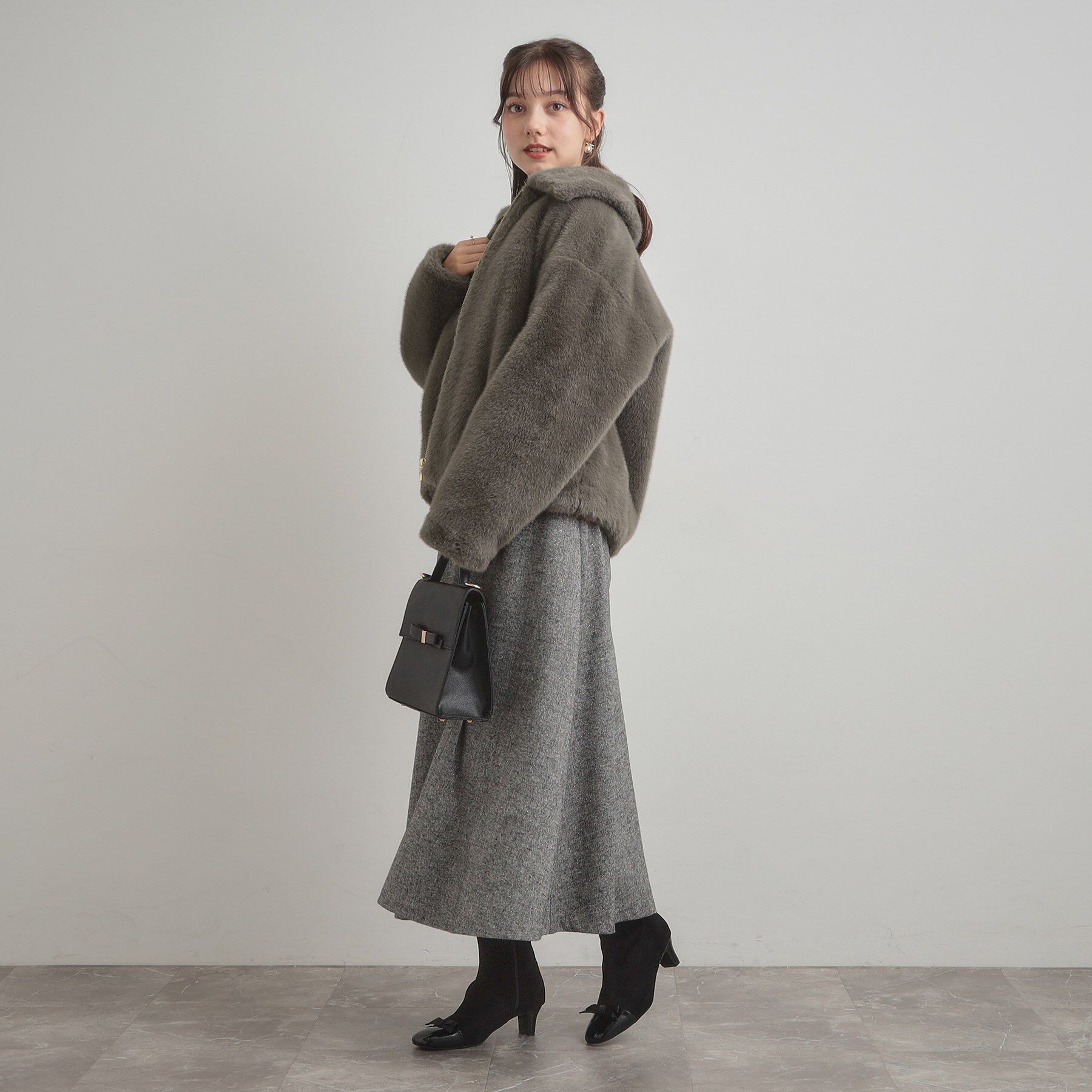 Couture broach「【ふわふわ・上品】ミンクフェイクファーアウター」|ブルゾン・スタジャン|