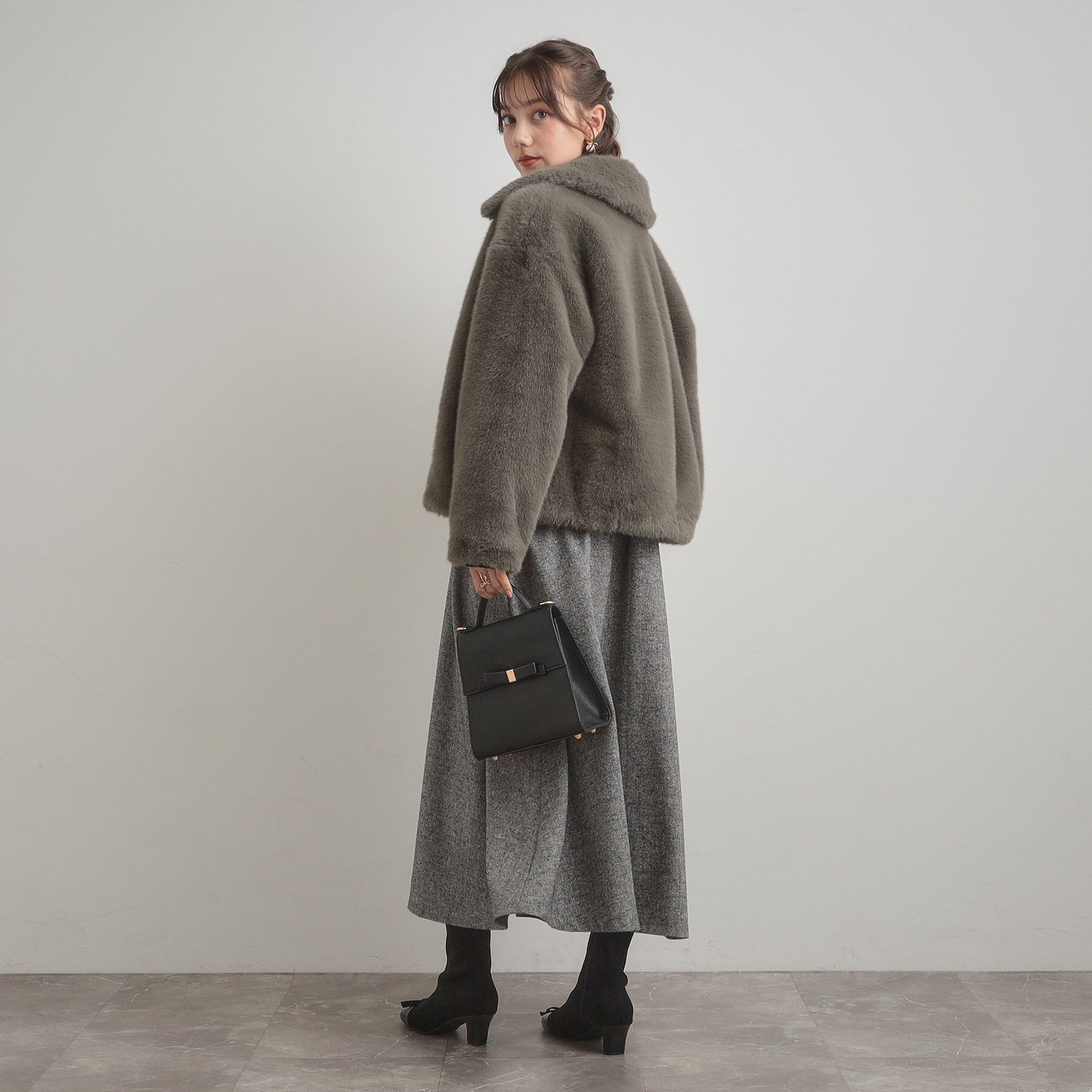 Couture broach「【ふわふわ・上品】ミンクフェイクファーアウター」|ブルゾン・スタジャン|