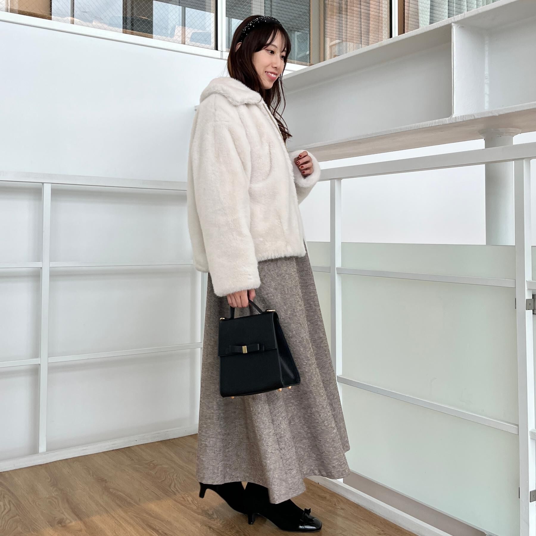 Couture broach「【ふわふわ・上品】ミンクフェイクファーアウター」|ブルゾン・スタジャン|