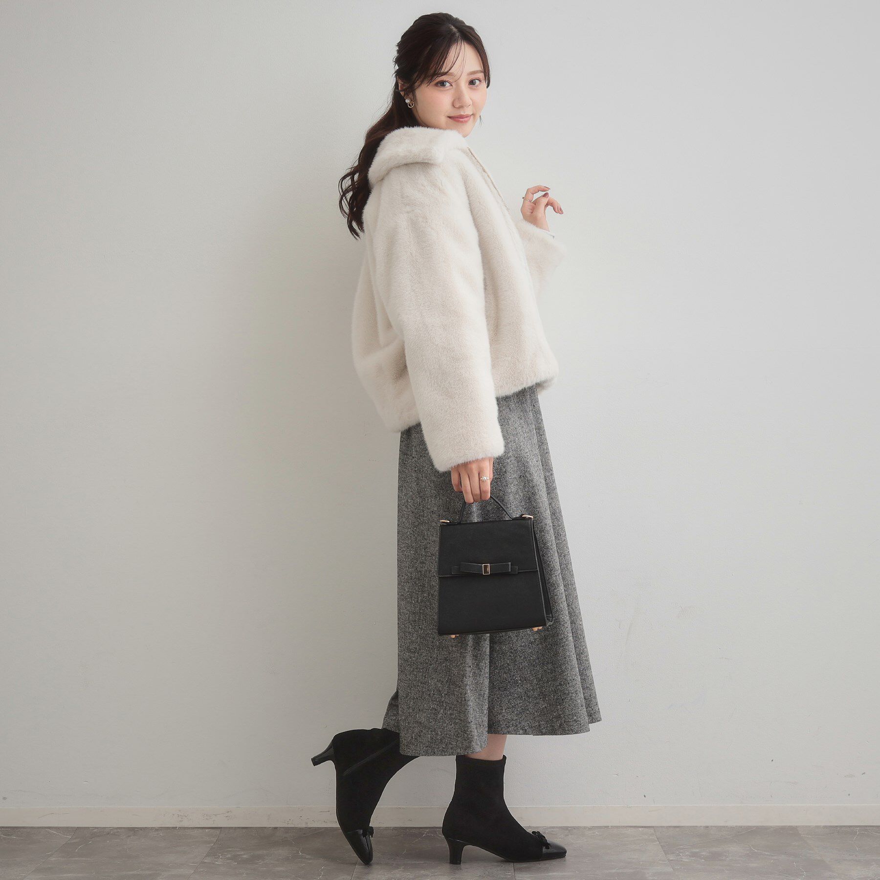 Couture broach「【ふわふわ・上品】ミンクフェイクファーアウター」|ブルゾン・スタジャン|