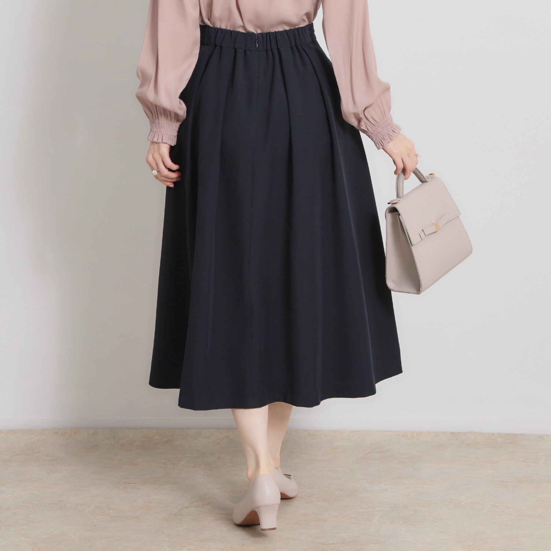 Couture broach「【洗える・通勤】ビットベルト タックスカート」|スカート|