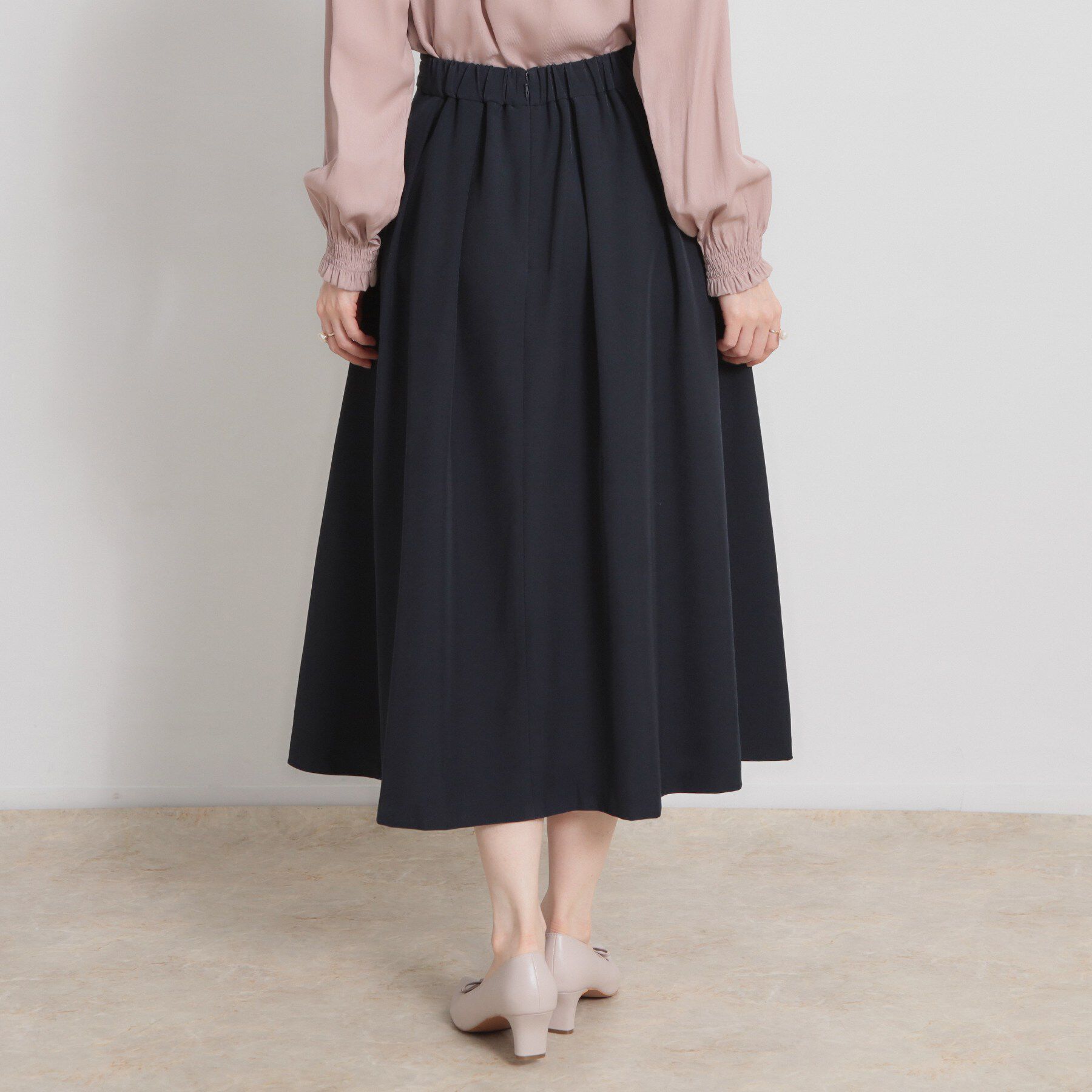 Couture broach「【洗える・通勤】ビットベルト タックスカート」|スカート|