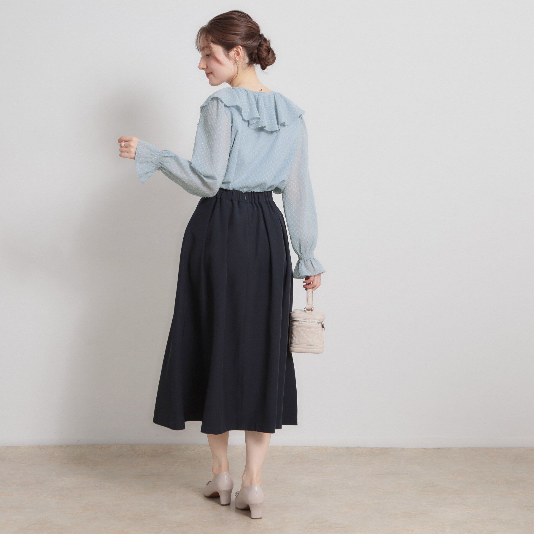 Couture broach「【着映え・洗える】ラメカットドビーフリルブラウス」|シャツ・ブラウス|