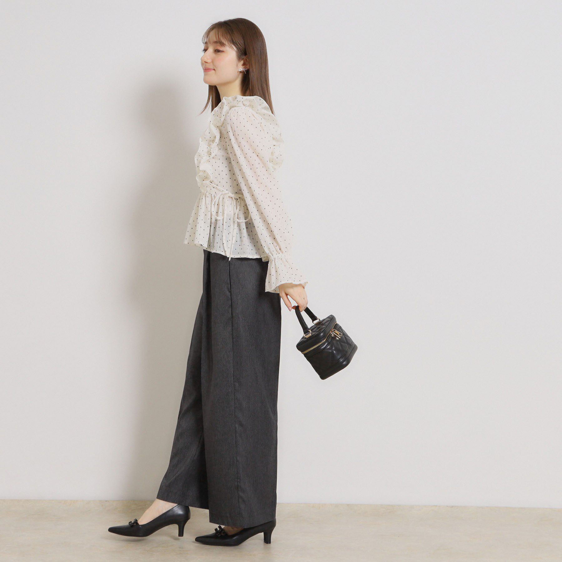 Couture broach「【洗える・S-LL】デニムライク ベルト付きパンツ」|その他|