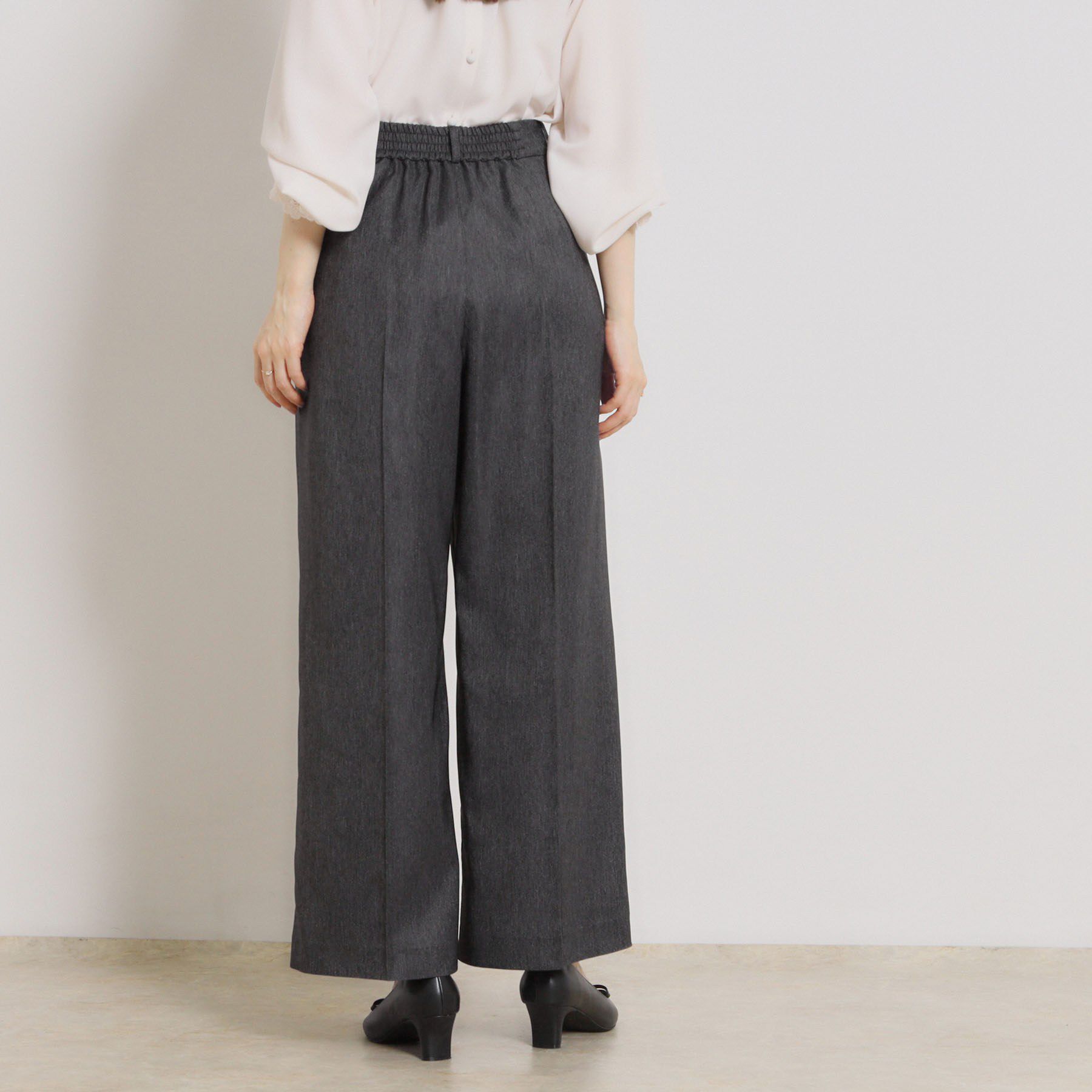 Couture broach「【洗える・S-LL】デニムライク ベルト付きパンツ」|その他|
