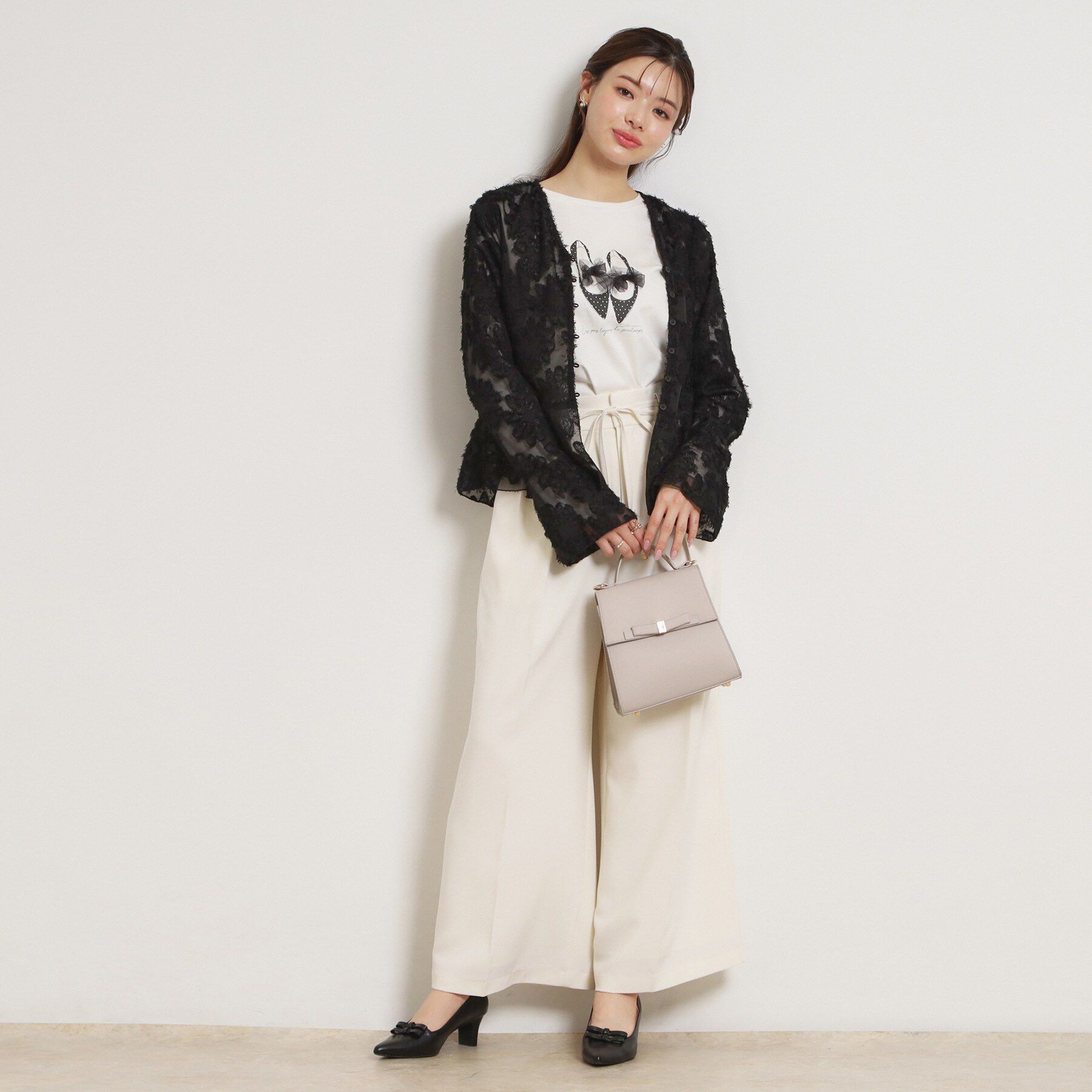 Couture broach「ペプラムフラワーモチーフブラウス」|シャツ・ブラウス|