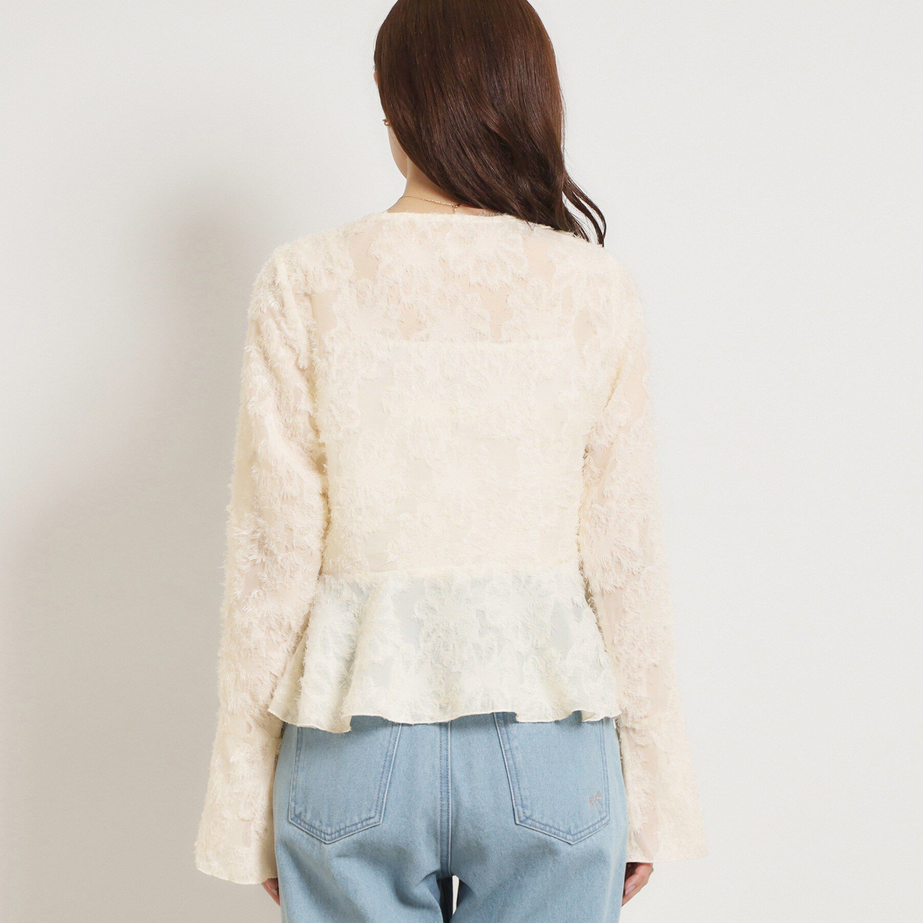 Couture broach「ペプラムフラワーモチーフブラウス」|シャツ・ブラウス|