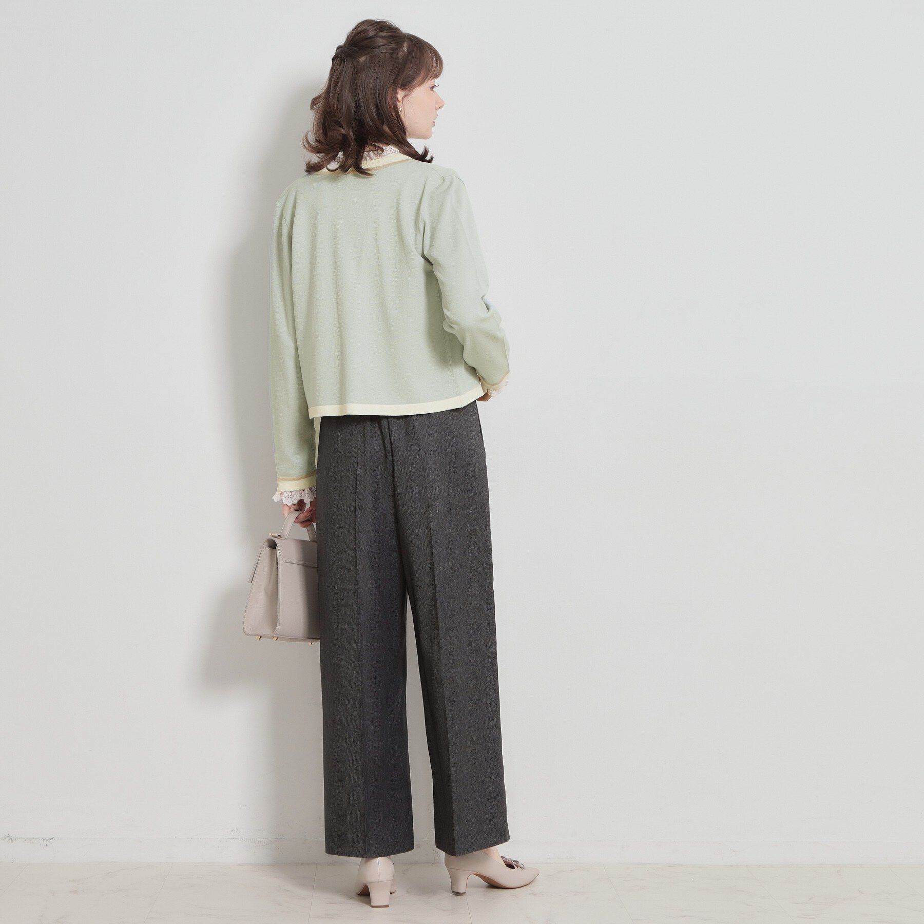 Couture broach「【洗える・着映え】SPRING配色カーディガン」|カーディガン|