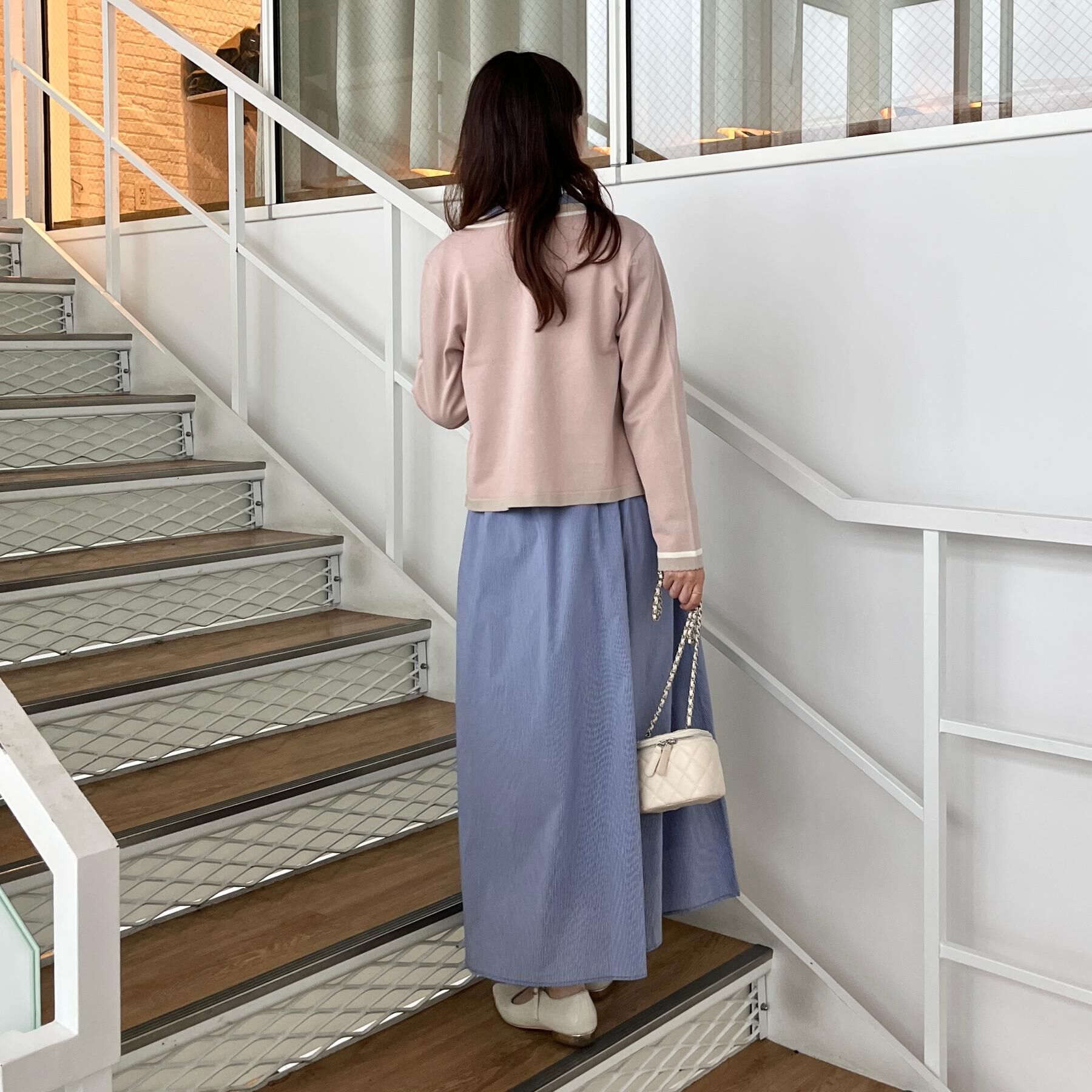 Couture broach「【洗える・着映え】SPRING配色カーディガン」|カーディガン|