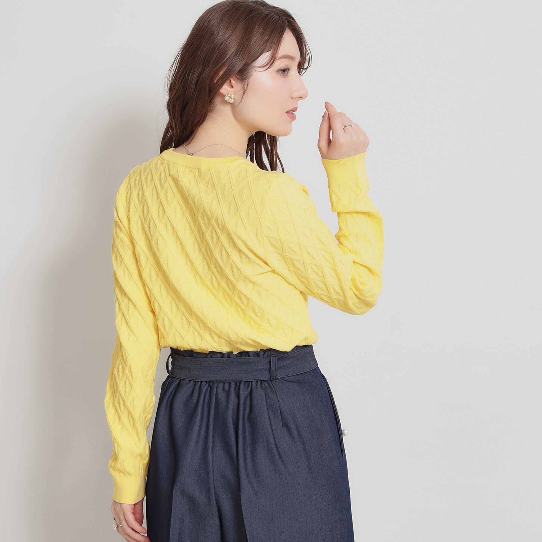 Couture broach「【アンサンブル可】ダイヤ柄ニット」|ニット・セーター|