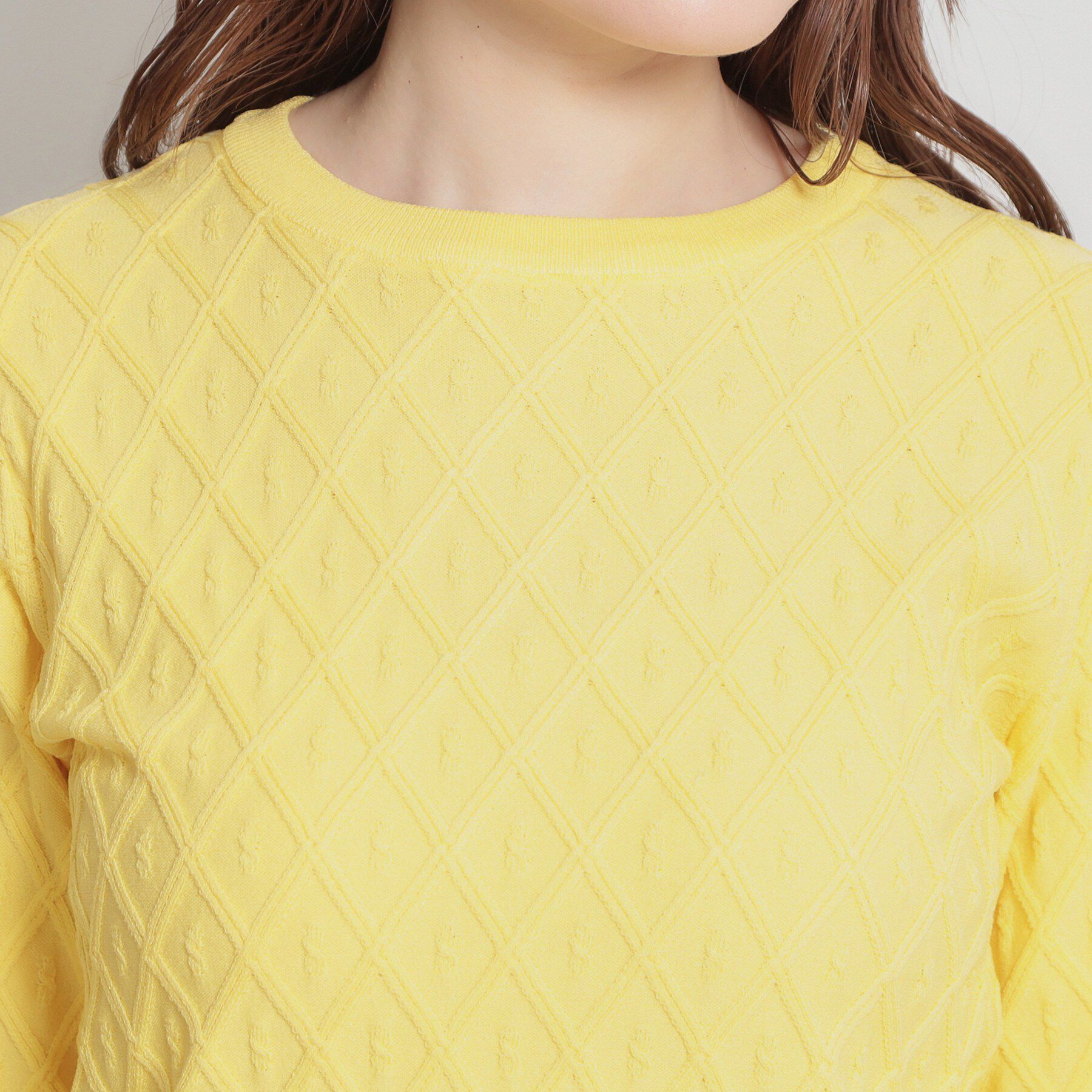 Couture broach「【アンサンブル可】ダイヤ柄ニット」|ニット・セーター|