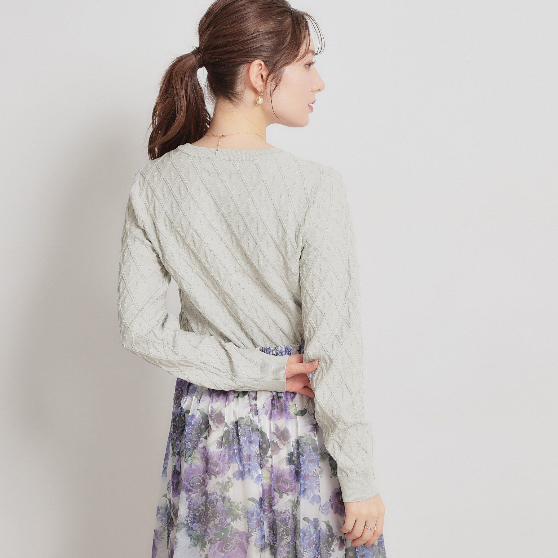 Couture broach「【アンサンブル可】ダイヤ柄ニット」|ニット・セーター|