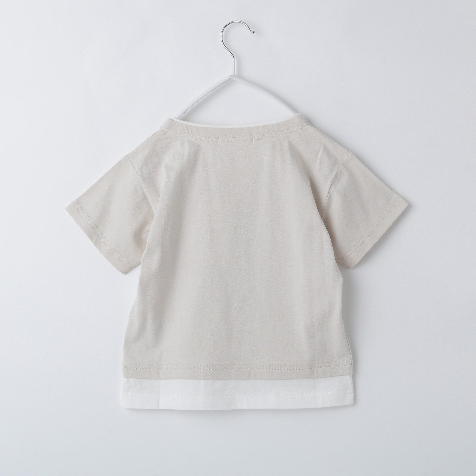 THE SHOP TK「【110-160】キーネックレイヤード風Tシャツ/洗濯機OK」|Tシャツ・カットソー|