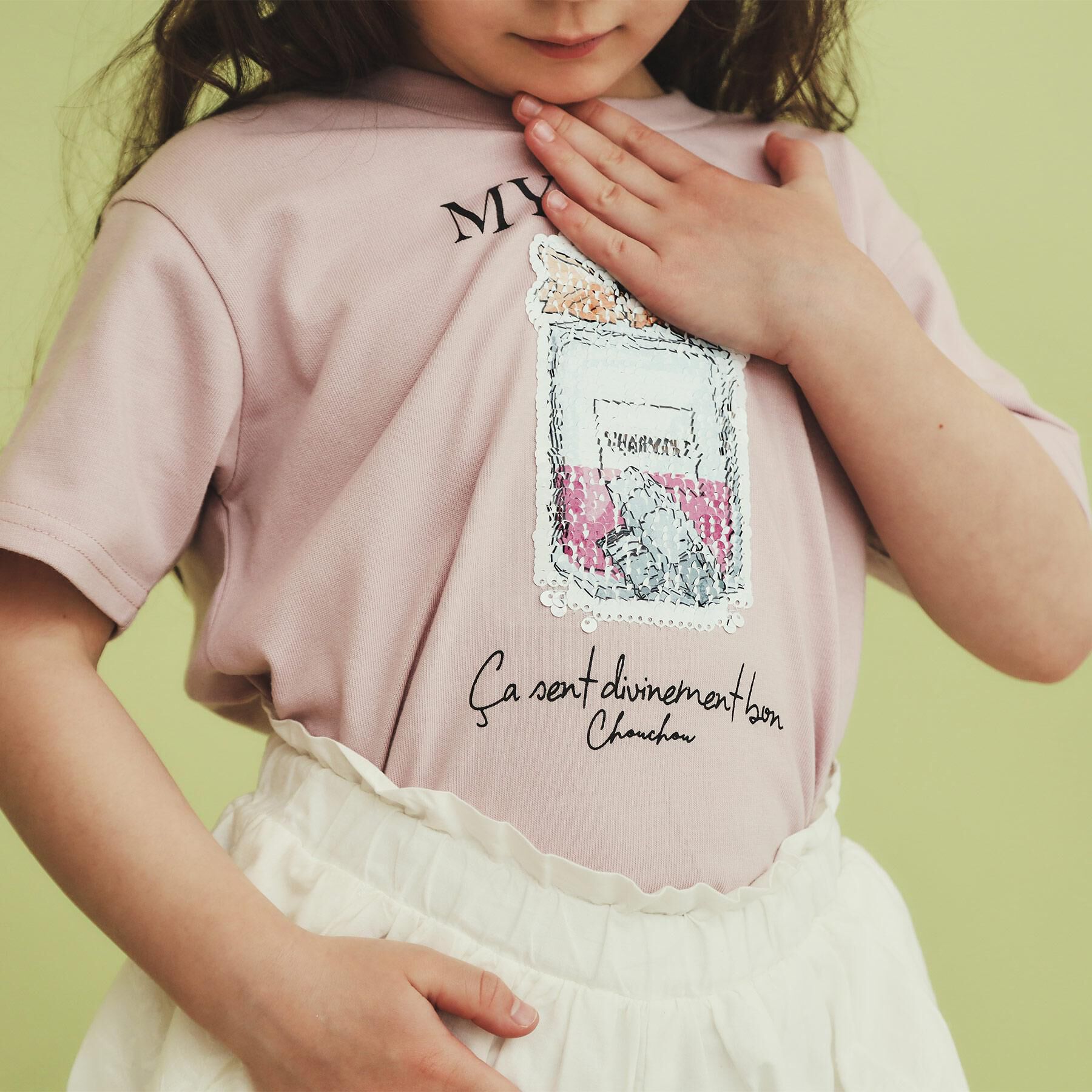 THE SHOP TK「【110－150】色が変わる！スパンコール半袖Tシャツ/洗える」|Tシャツ・カットソー|