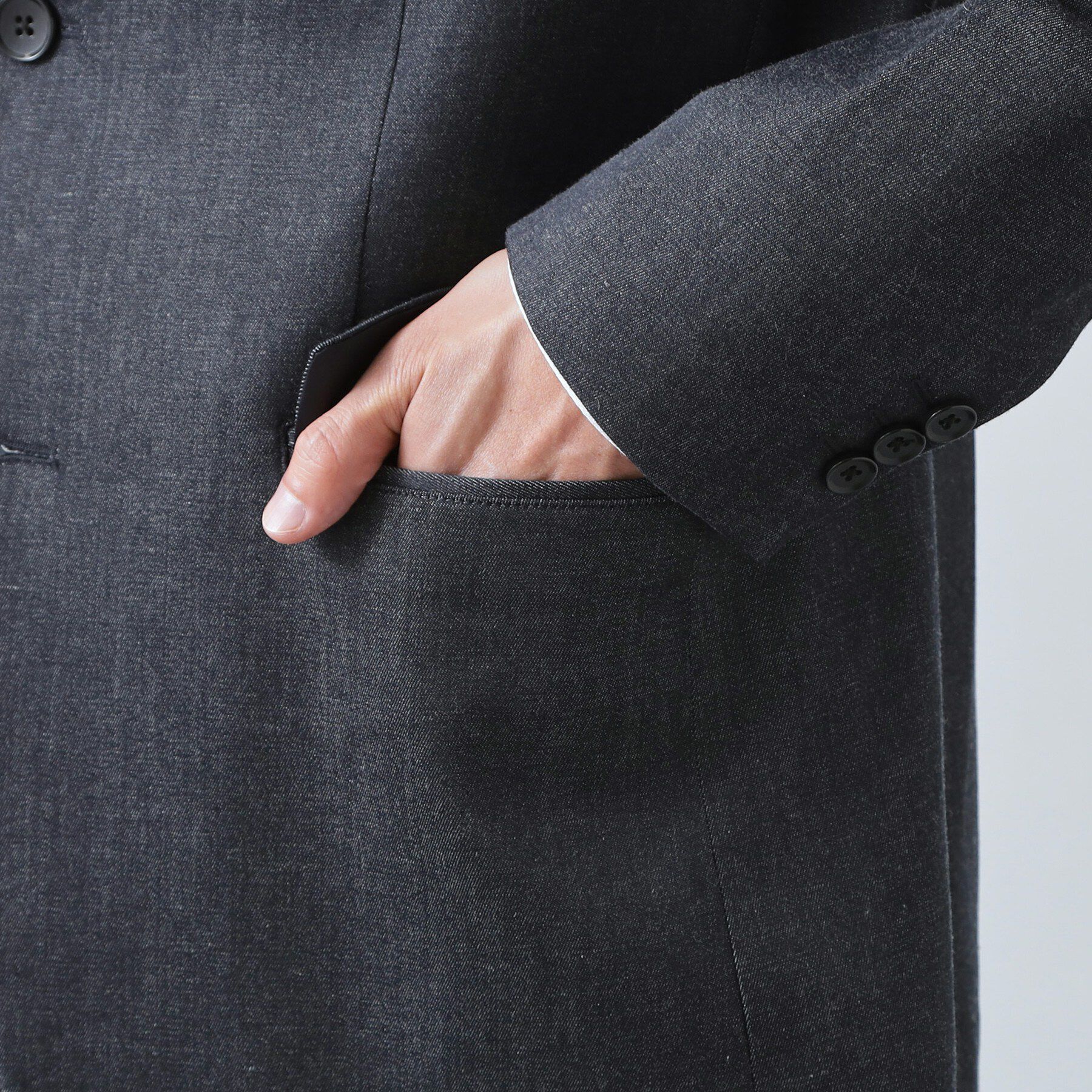 THE SHOP TK「ライトエバーデニム ジャケット 洗濯機OK/ストレッチ/セットアップ可」|デニムジャケット|