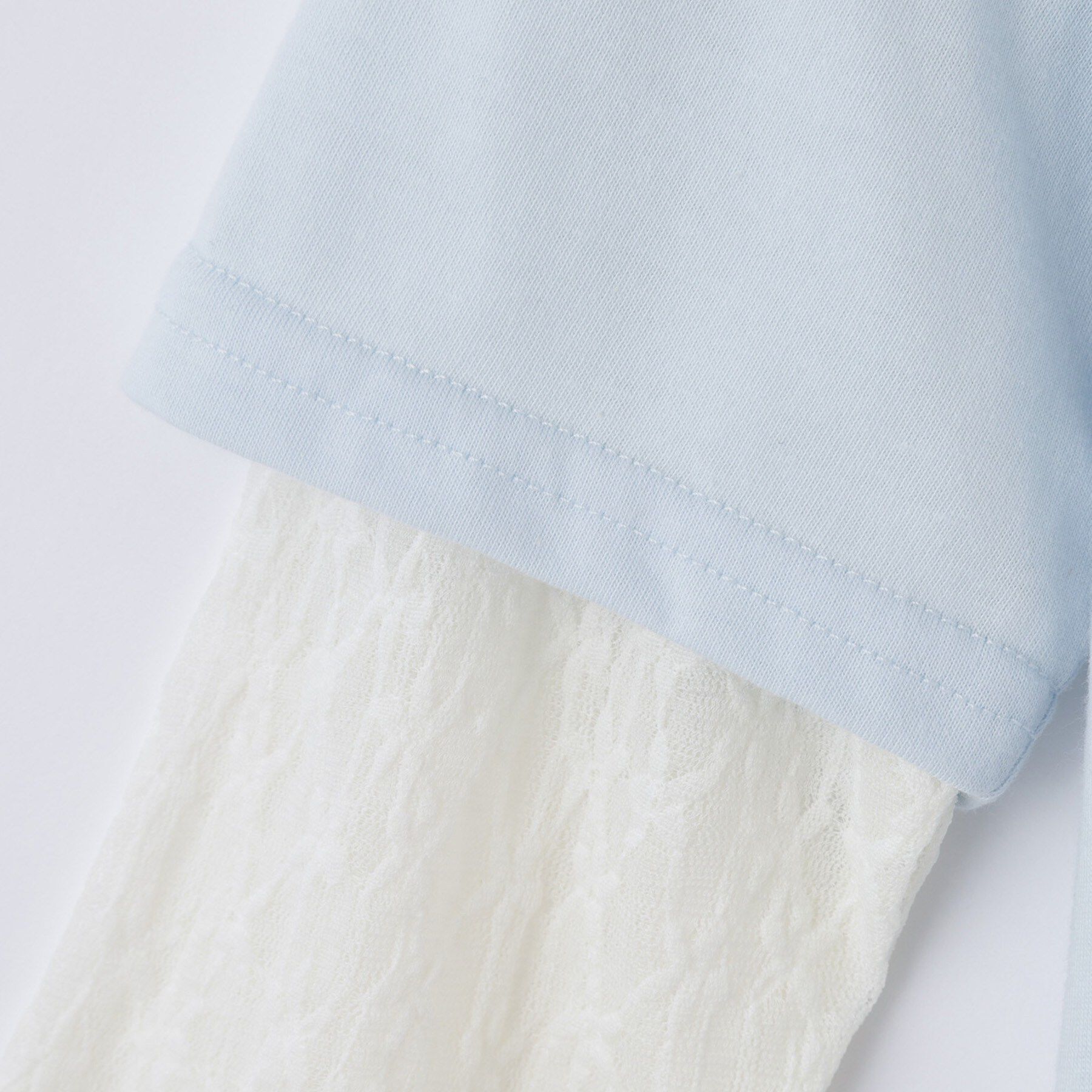 THE SHOP TK「【110-160】袖レイヤード長袖Teeレースアップリケ」|Tシャツ・カットソー|