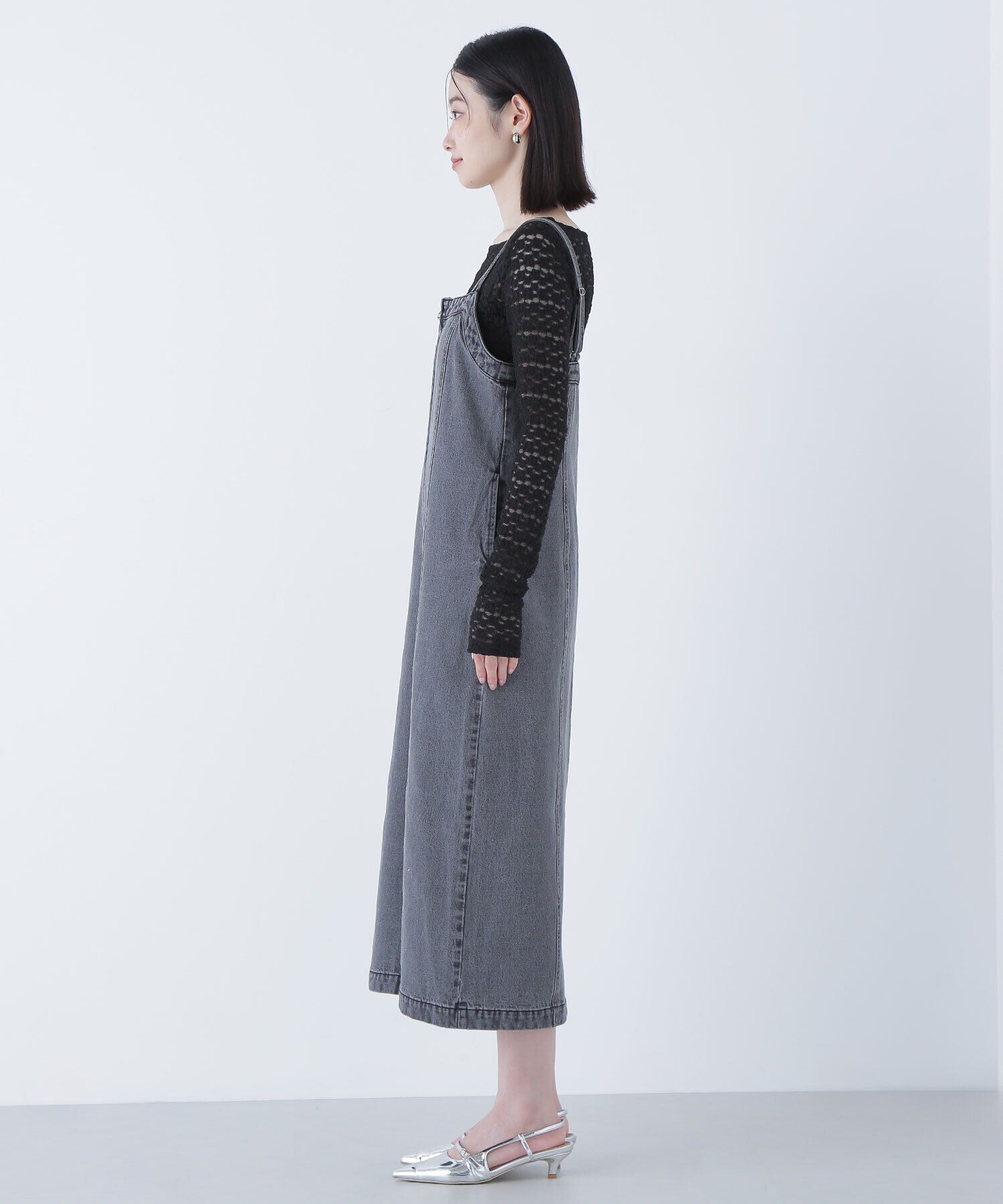  「デニムナローキャミワンピース」|ワンピース|
