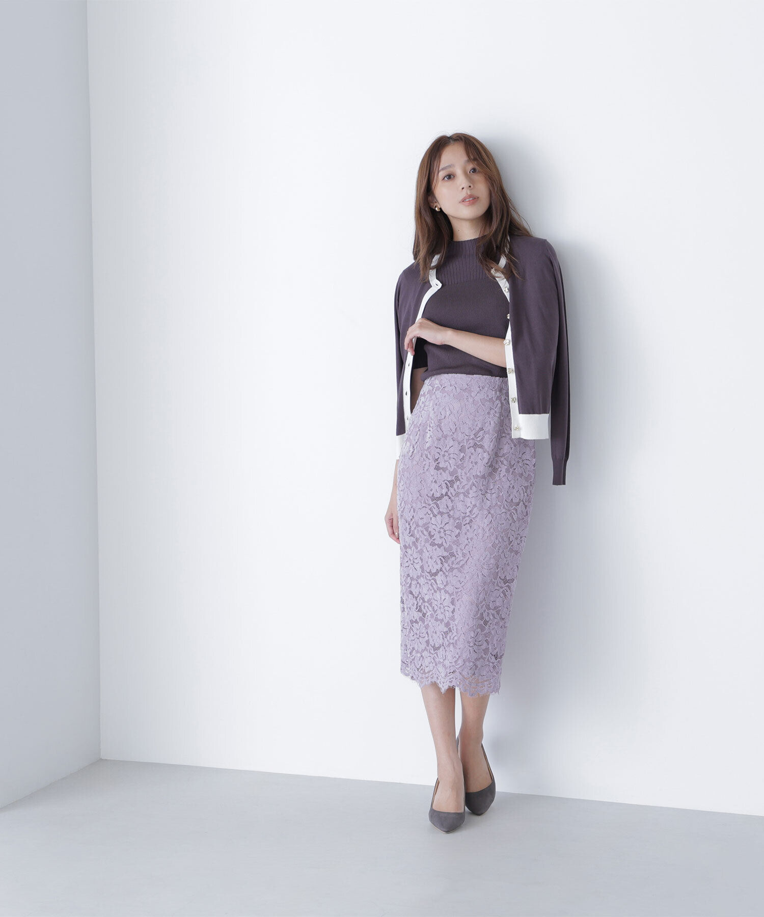  「バイカラーアンサンブル」|ニット・セーター|