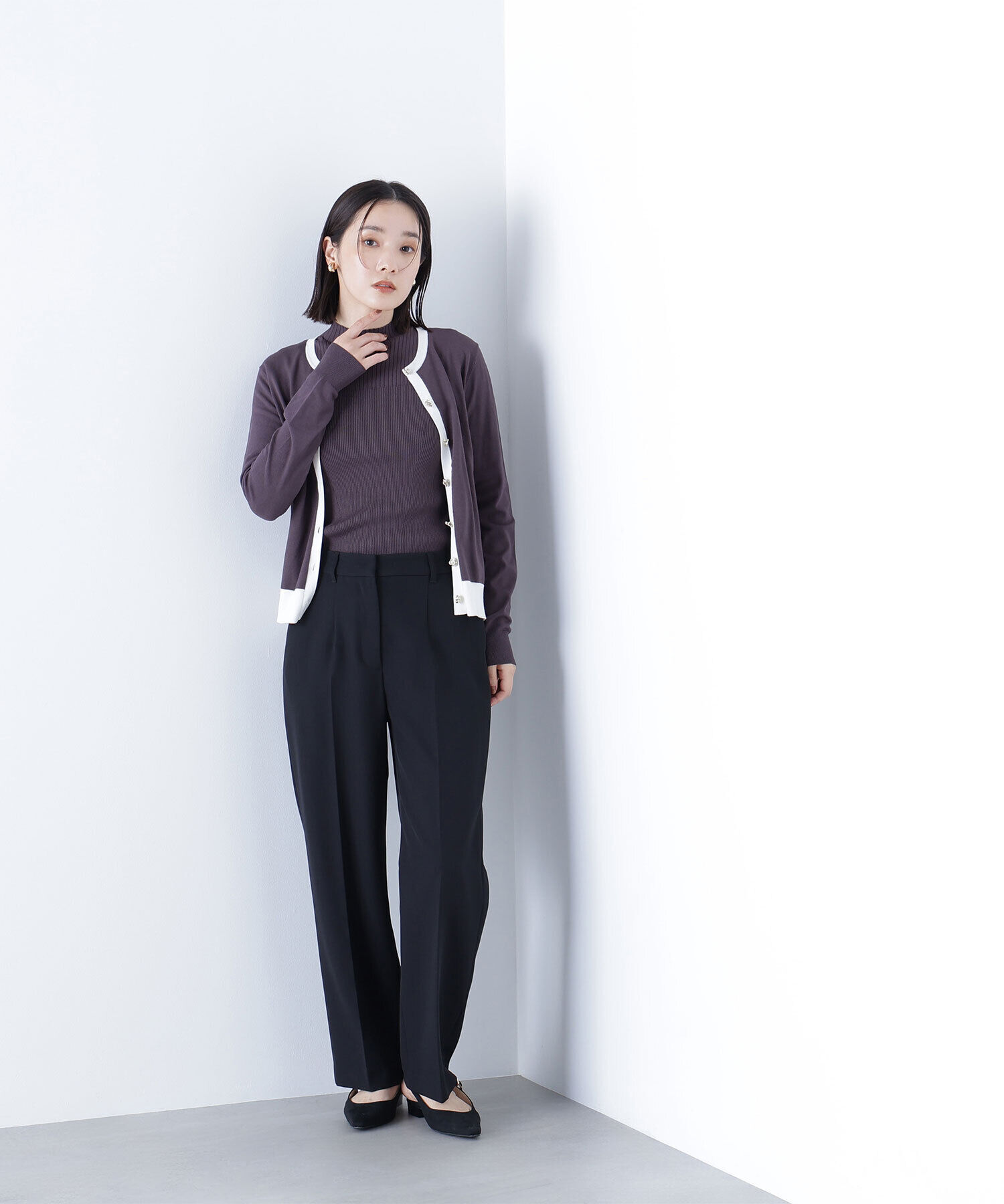  「バイカラーアンサンブル」|ニット・セーター|