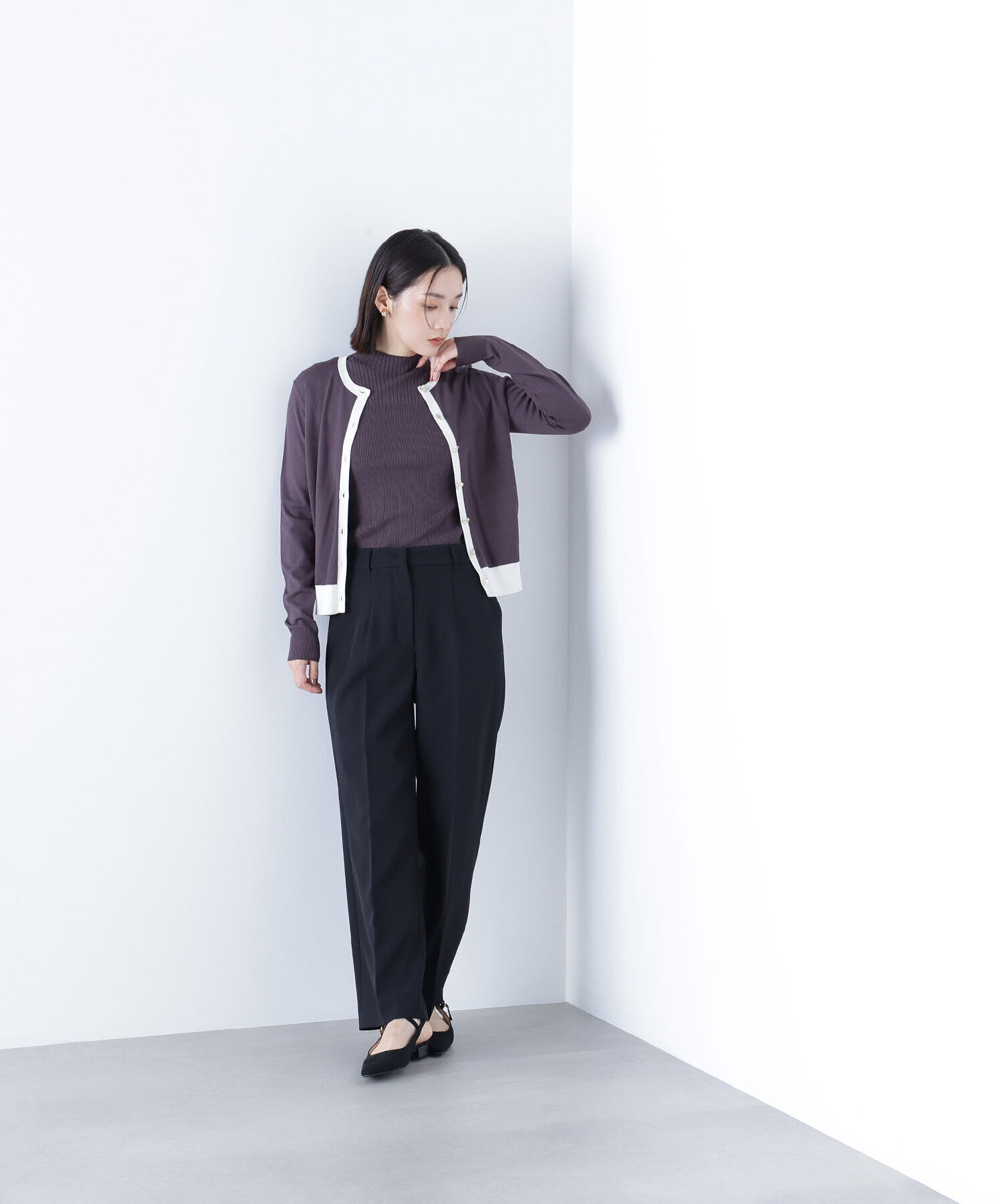  「バイカラーアンサンブル」|ニット・セーター|