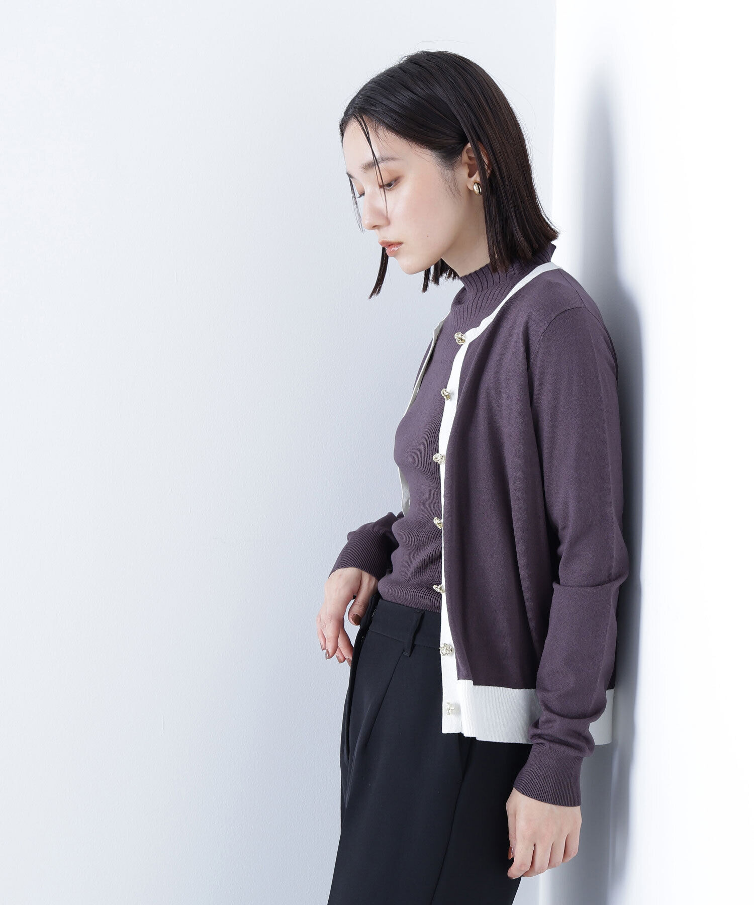  「バイカラーアンサンブル」|ニット・セーター|