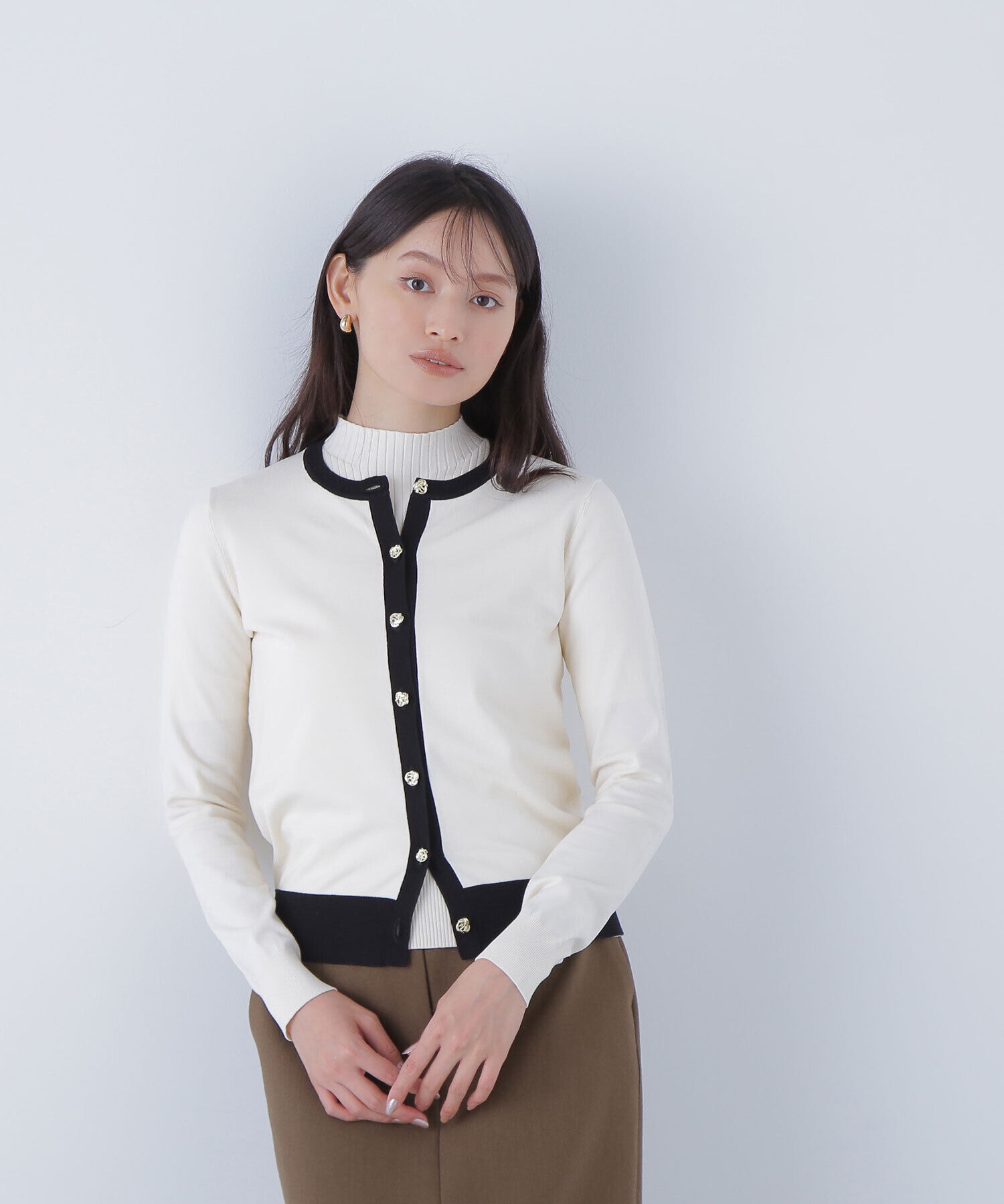  「バイカラーアンサンブル」|ニット・セーター|