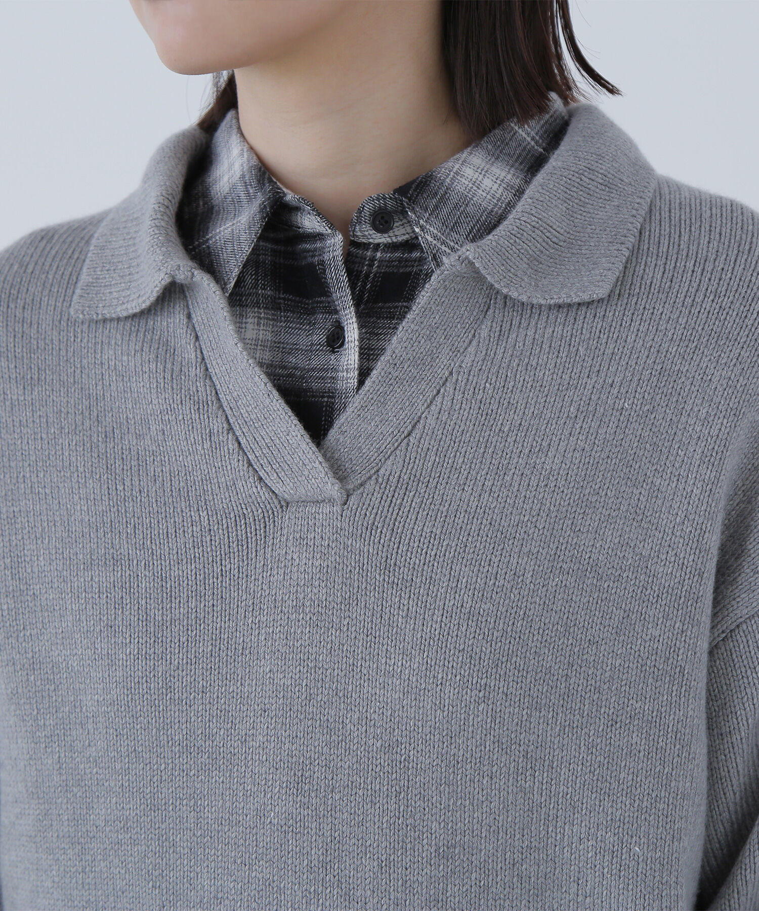  「スキッパーポロニット」|ニット・セーター|