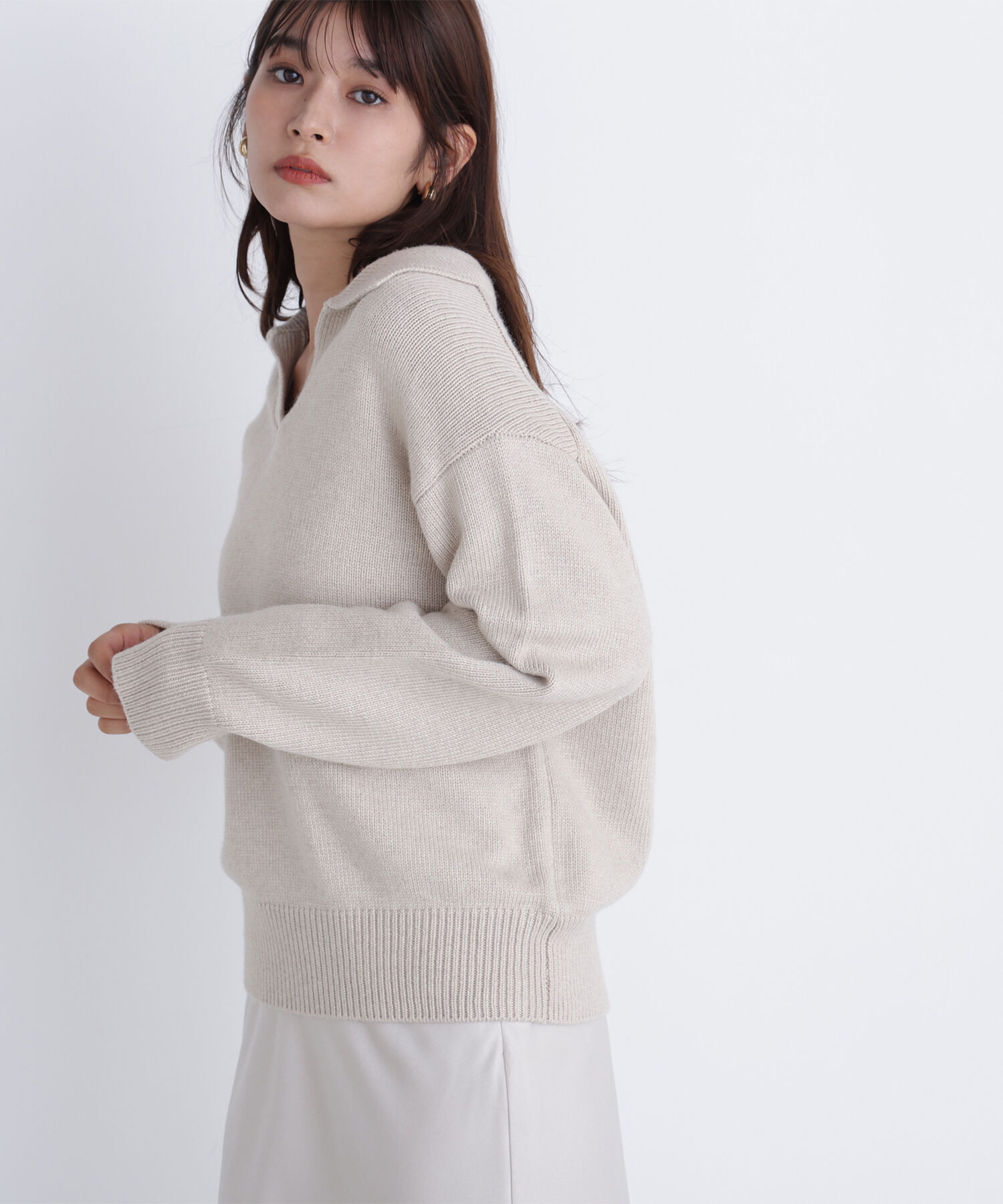  「スキッパーポロニット」|ニット・セーター|