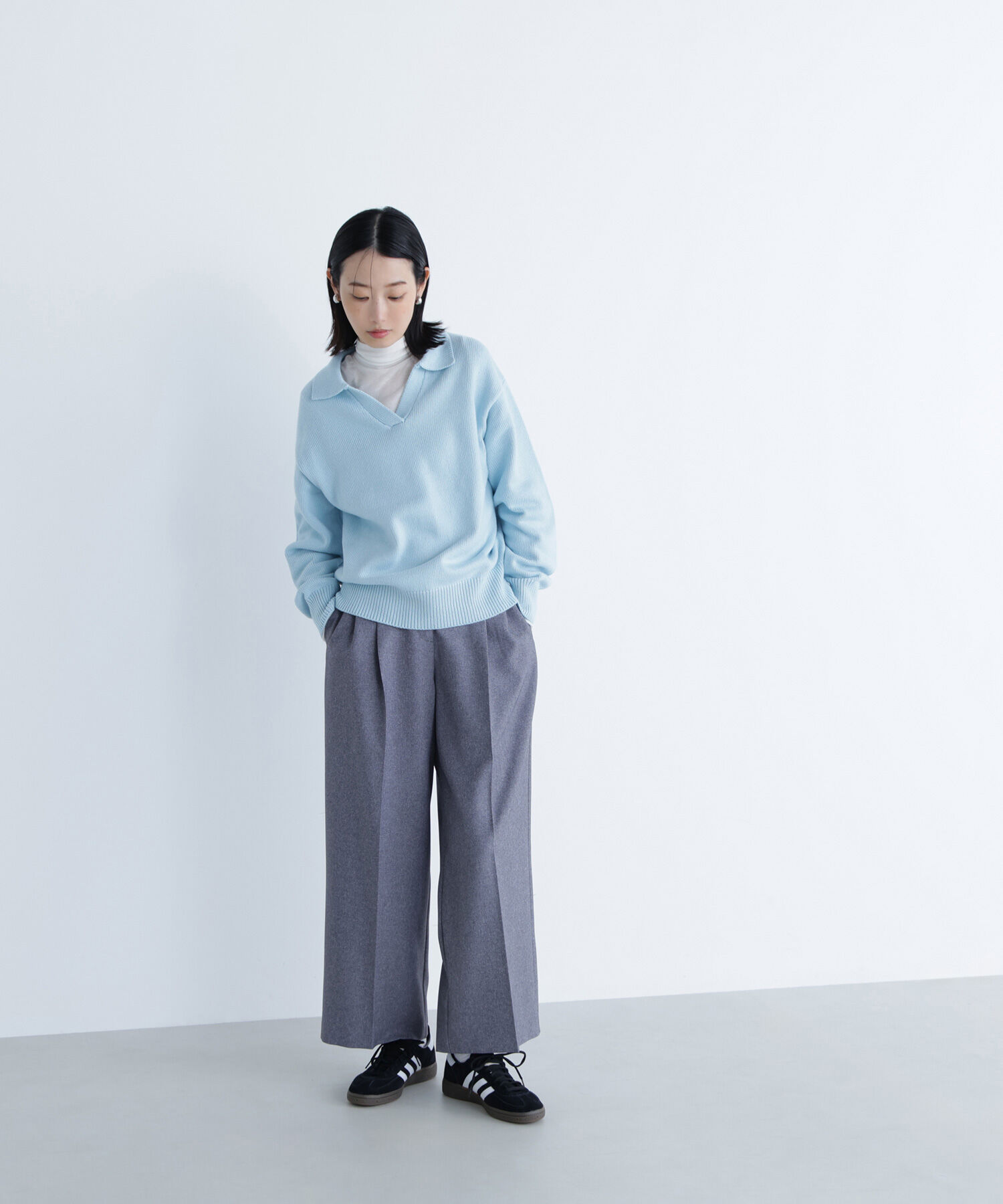  「スキッパーポロニット」|ニット・セーター|