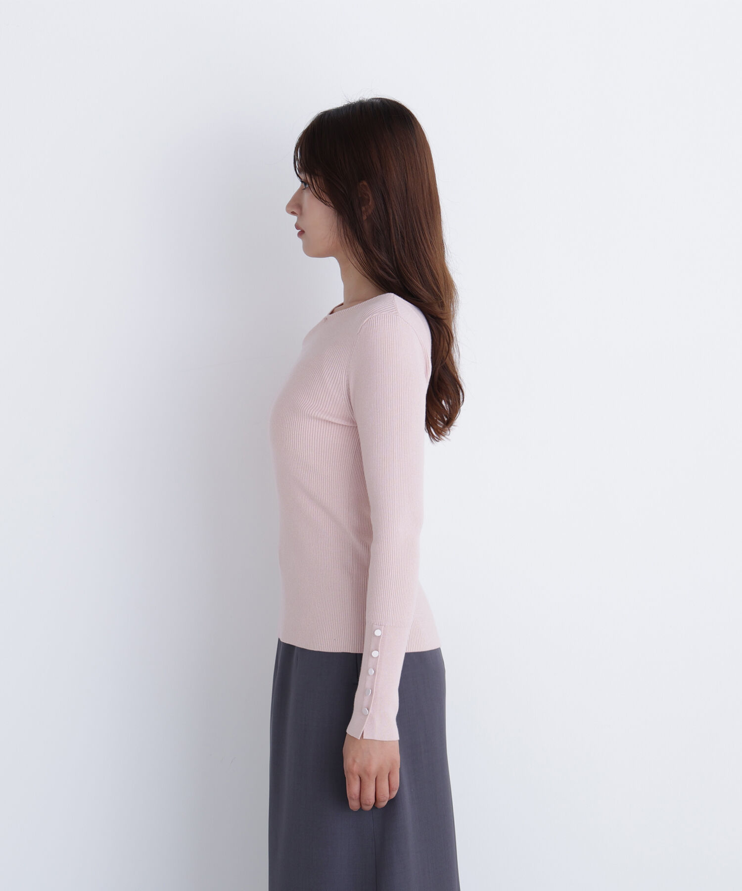  「ニュアンスネックリブニット」|ニット・セーター|