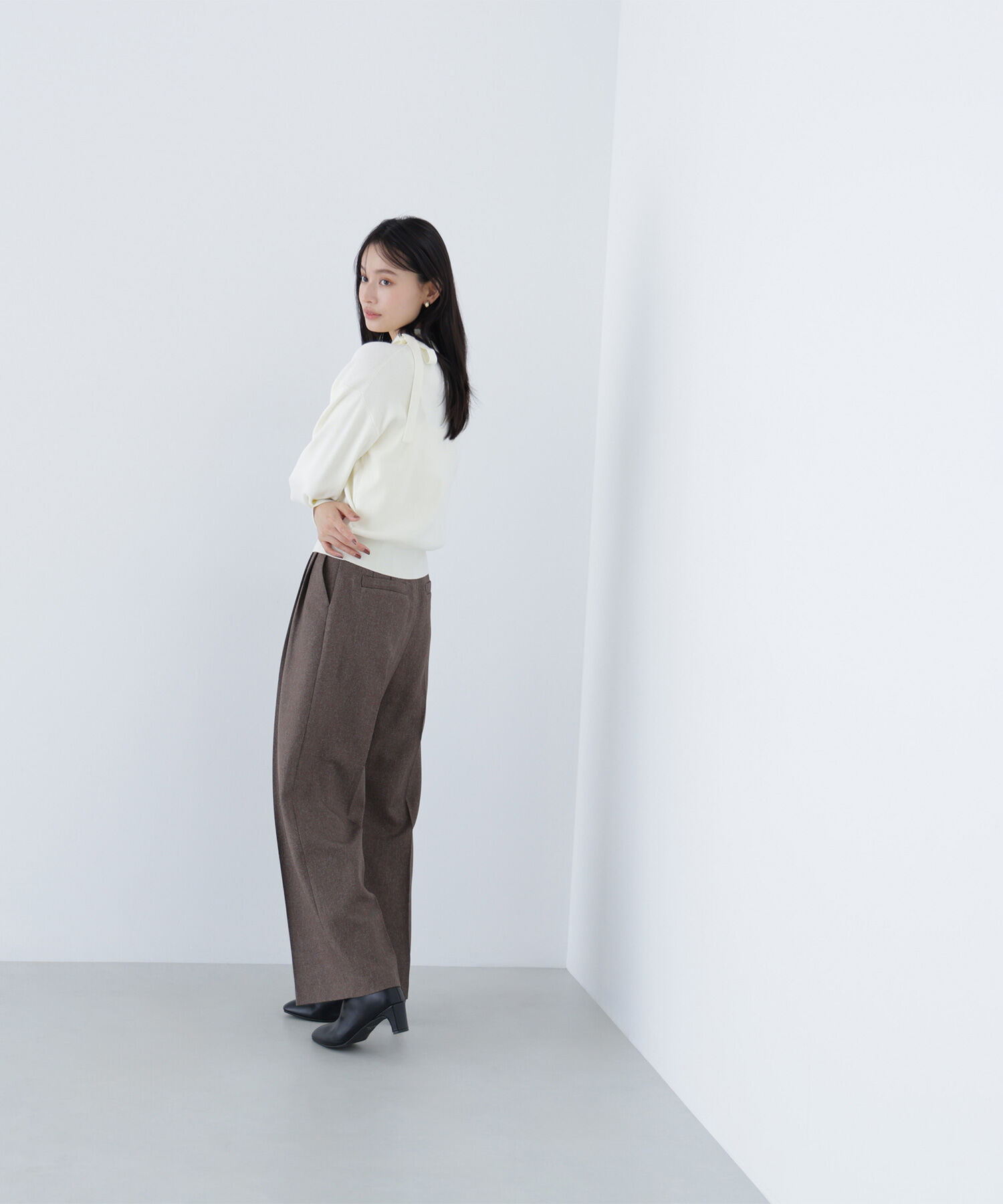  「サイドナローリボンニット」|ニット・セーター|