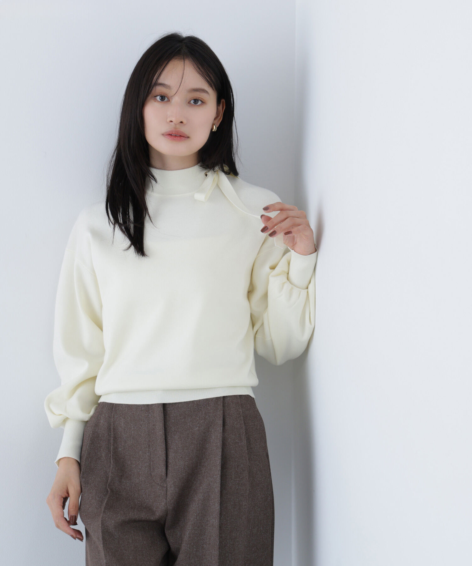  「サイドナローリボンニット」|ニット・セーター|