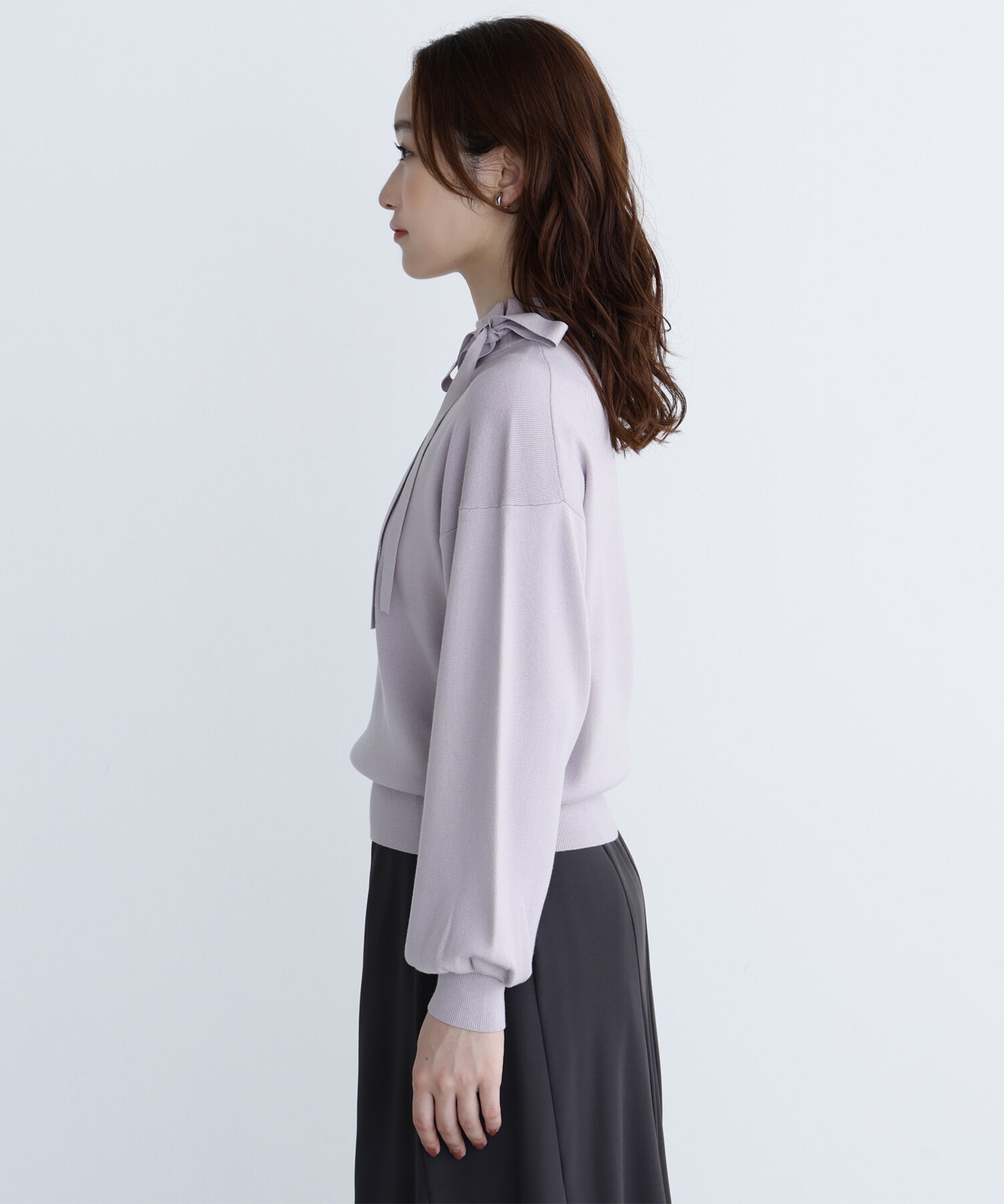  「サイドナローリボンニット」|ニット・セーター|