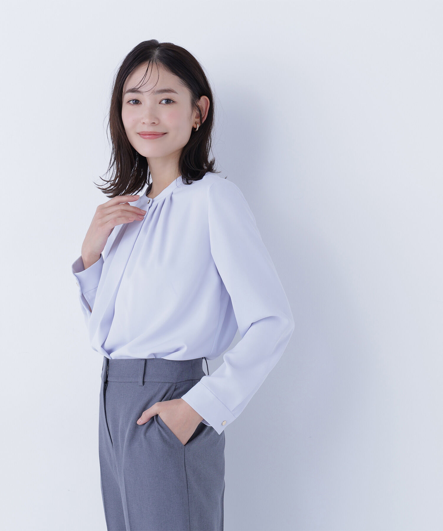  「フロントタックブラウス」|シャツ・ブラウス|