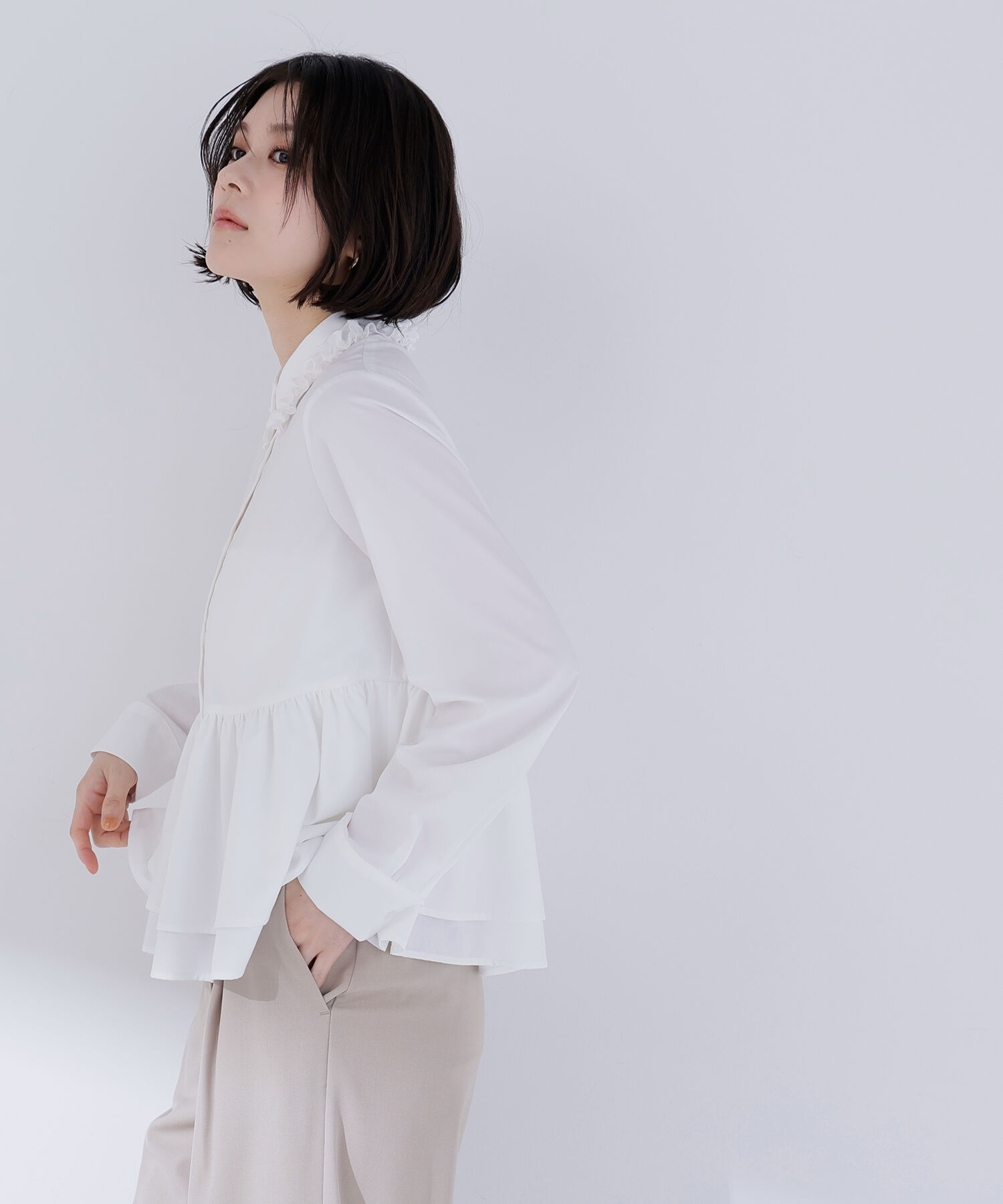  「フリルカラーシャツ」|シャツ・ブラウス|