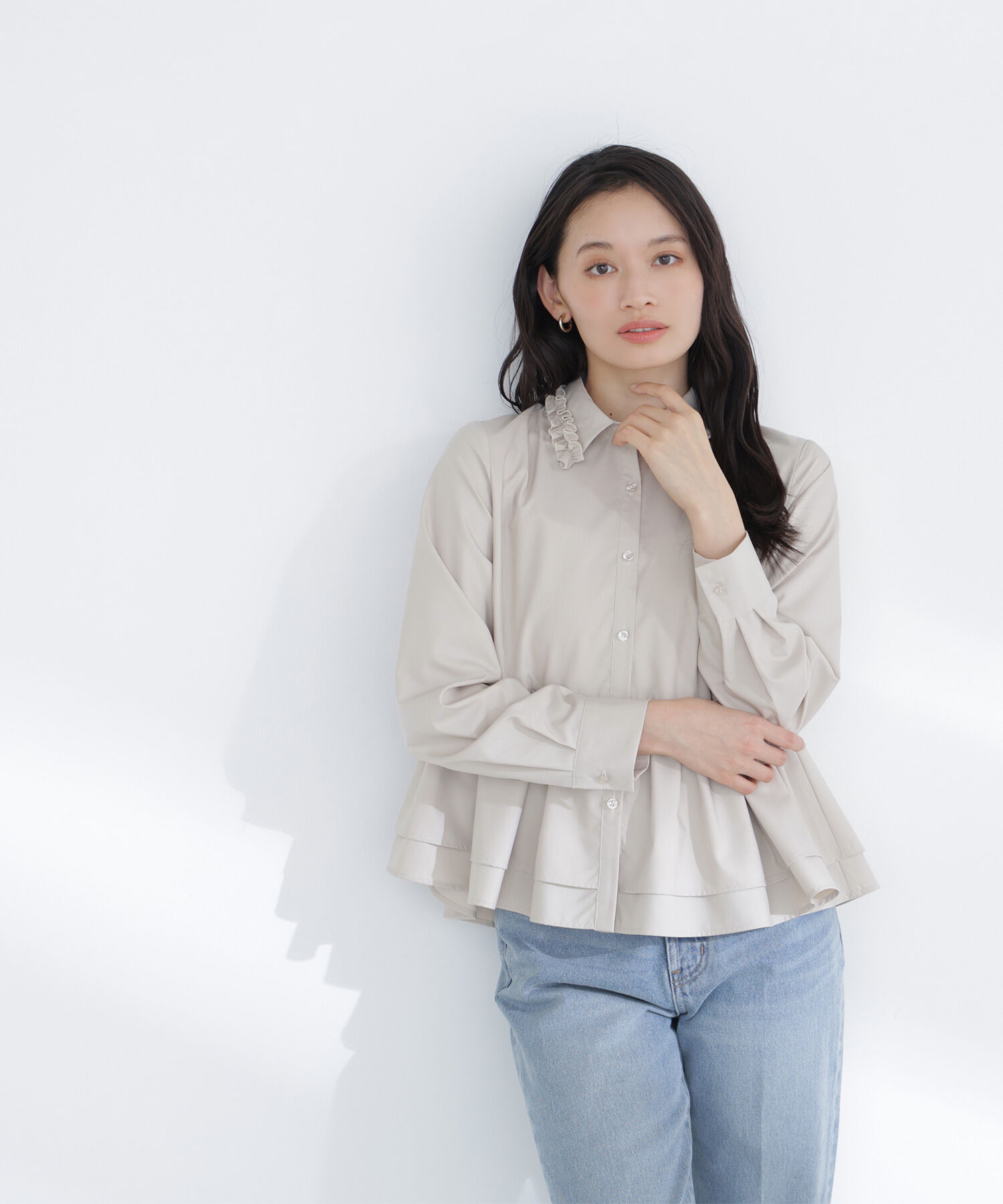  「フリルカラーシャツ」|シャツ・ブラウス|