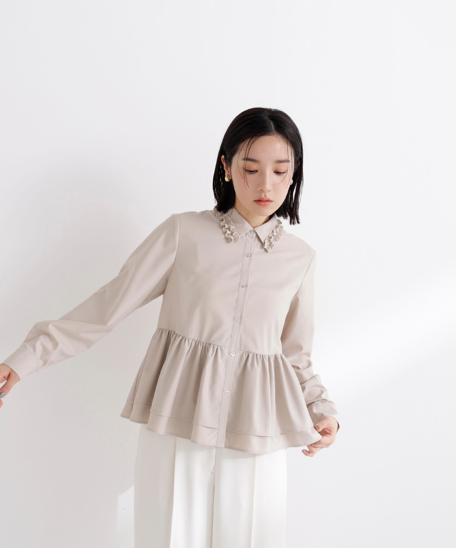  「フリルカラーシャツ」|シャツ・ブラウス|