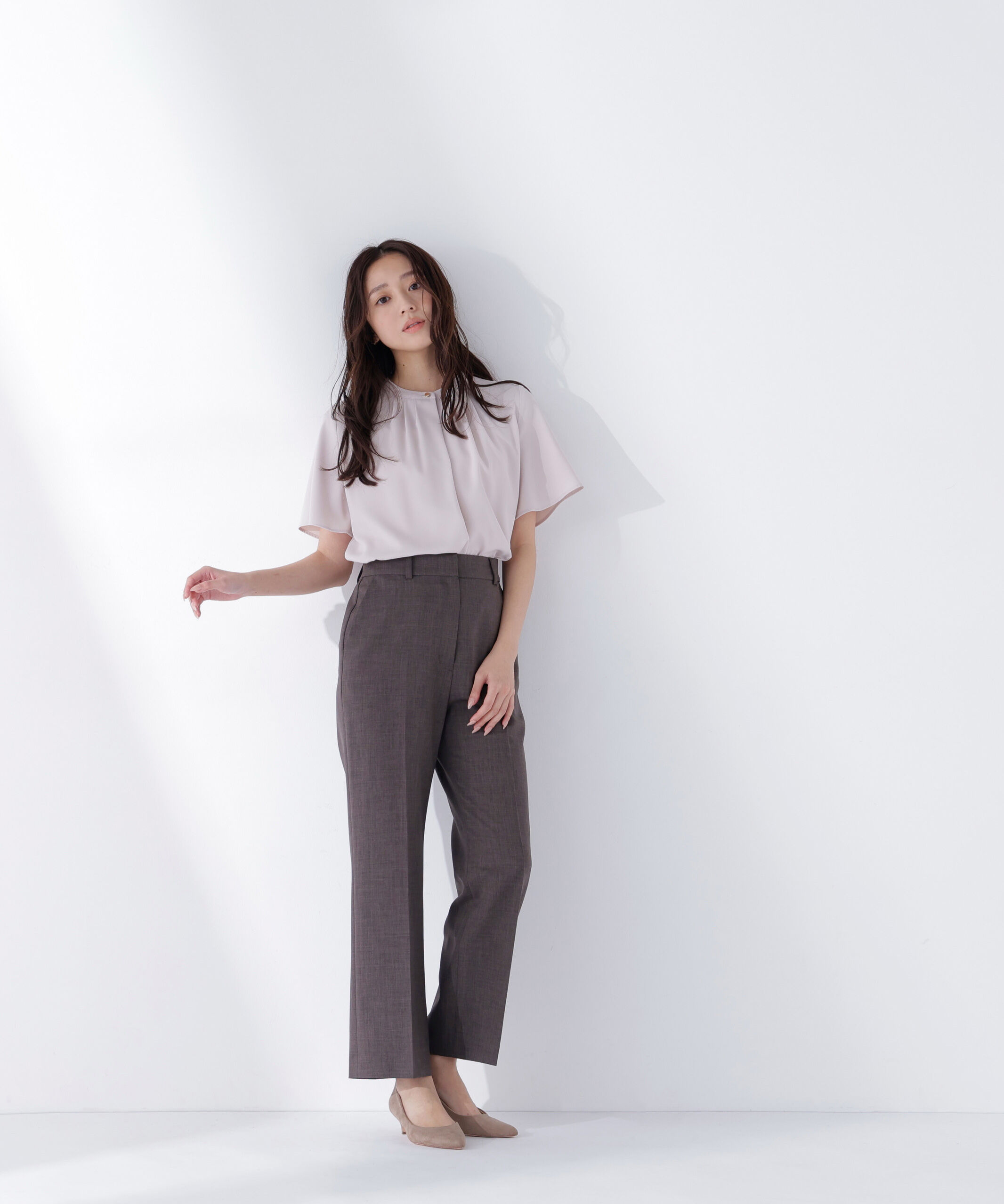  「フロントタックフレアスリーブブラウス」|シャツ・ブラウス|